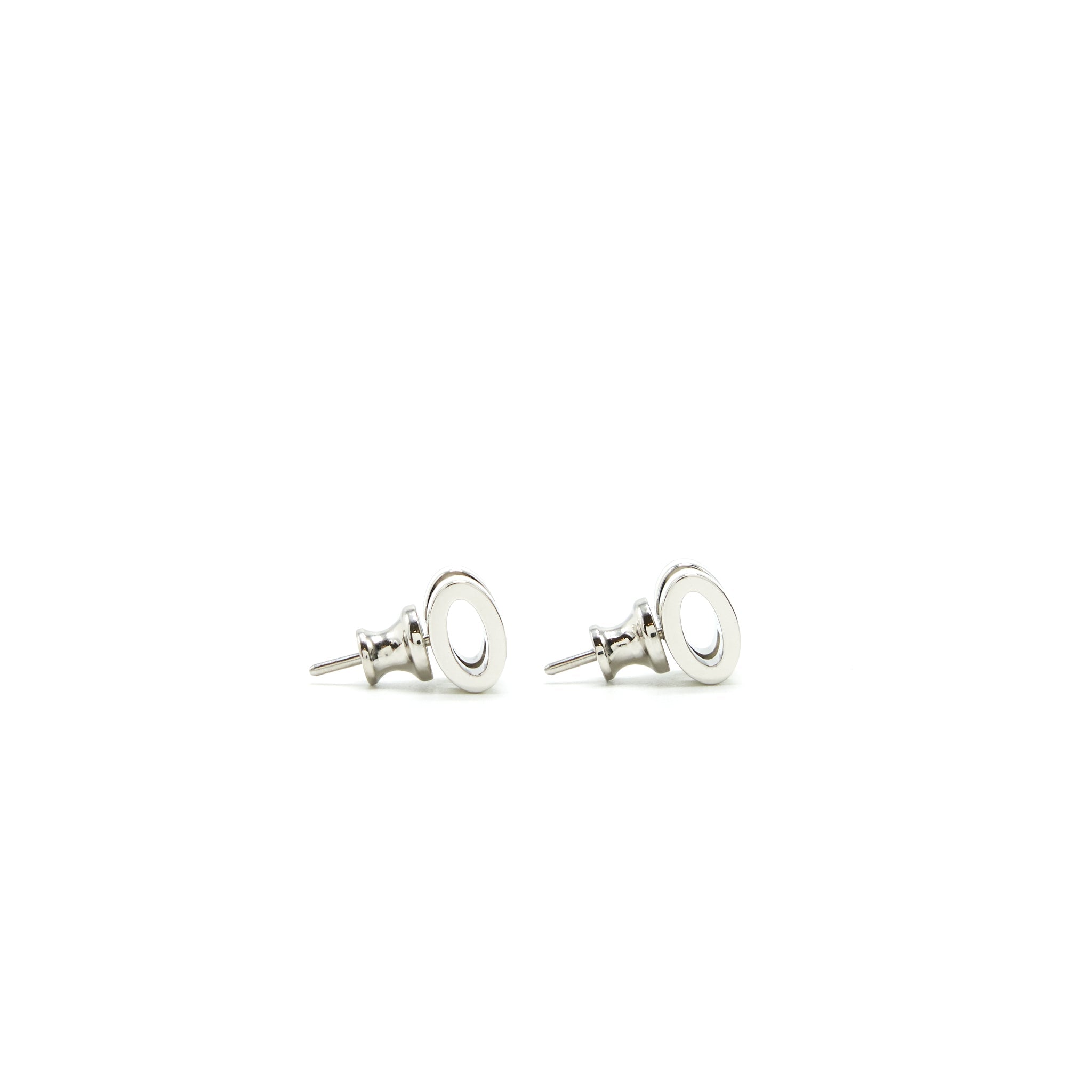 HERMES MINI POP H EARRINGS BLANC SHW