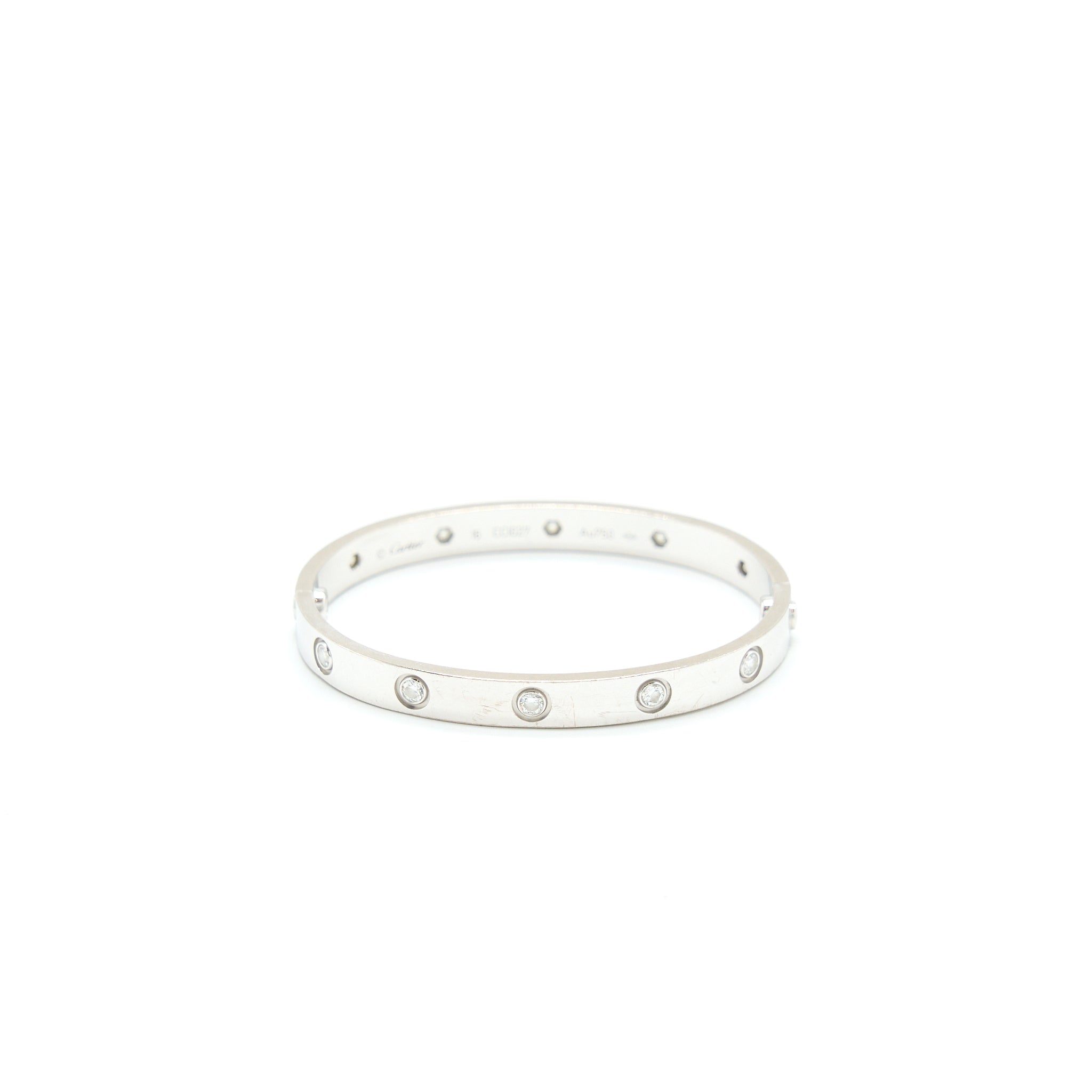 CARTIER LOVE BRACELET WITH 10 DIAMONDS WHITE GOLD