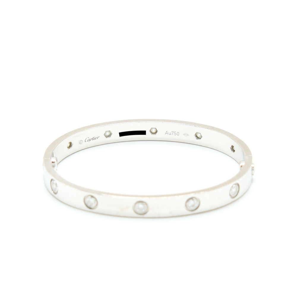 CARTIER LOVE BRACELET WITH 10 DIAMONDS WHITE GOLD