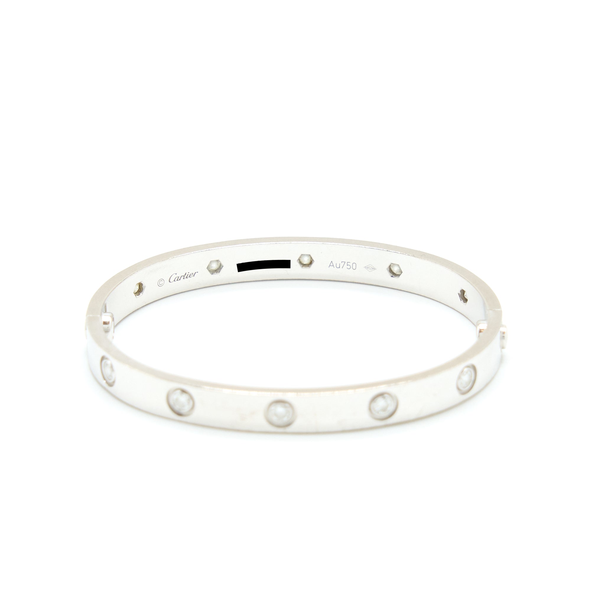 CARTIER LOVE BRACELET WITH 10 DIAMONDS WHITE GOLD