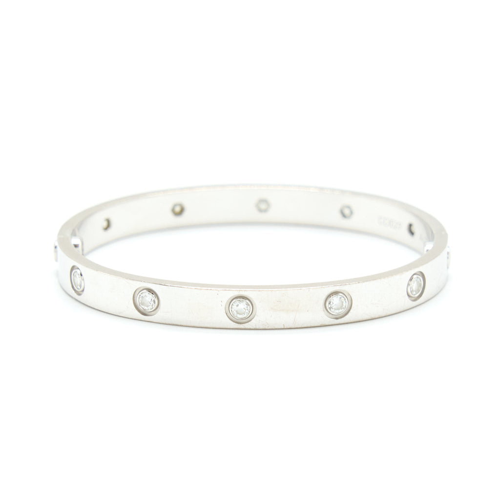 CARTIER LOVE BRACELET WITH 10 DIAMONDS WHITE GOLD