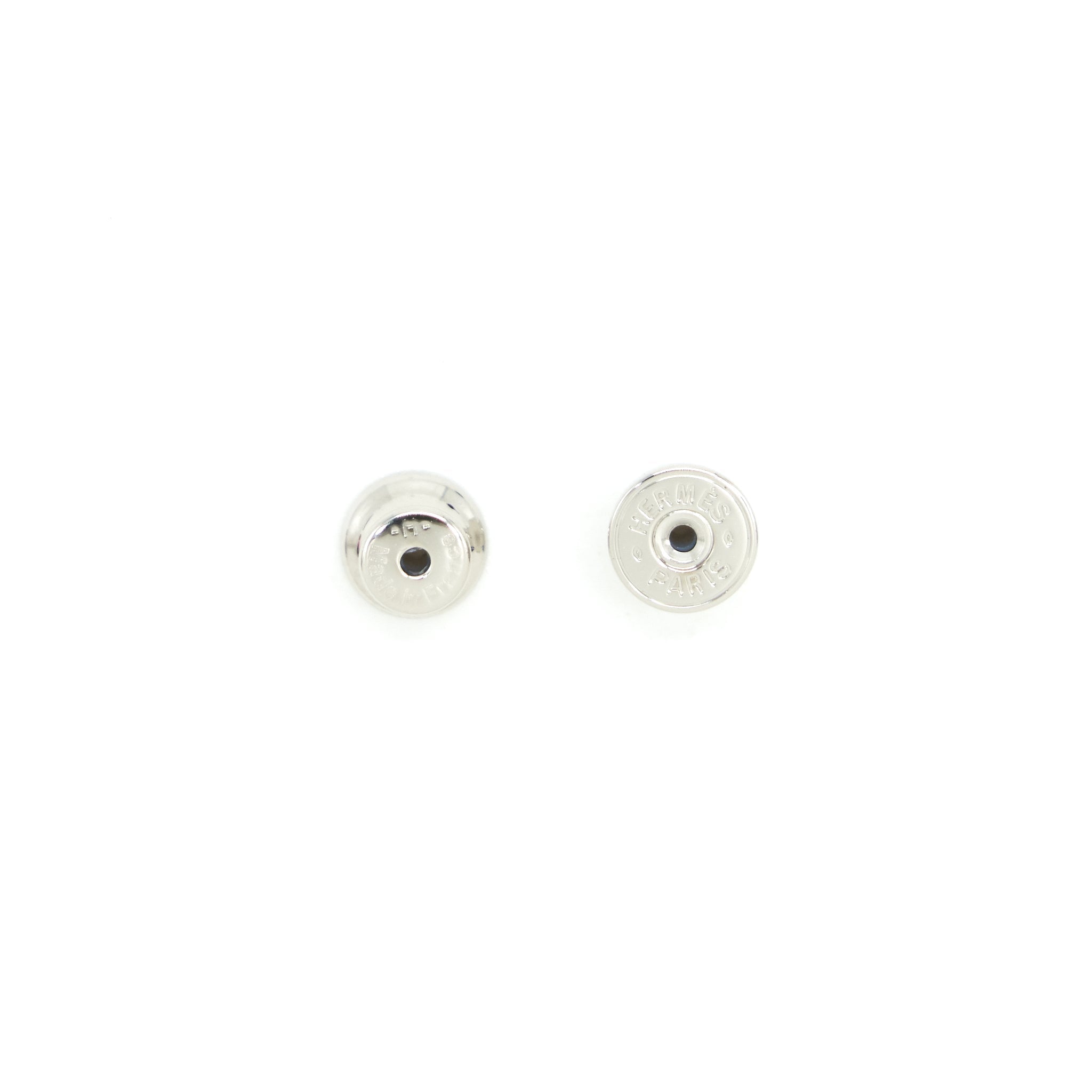 HERMES MINI POP H EARRINGS BLANC SHW