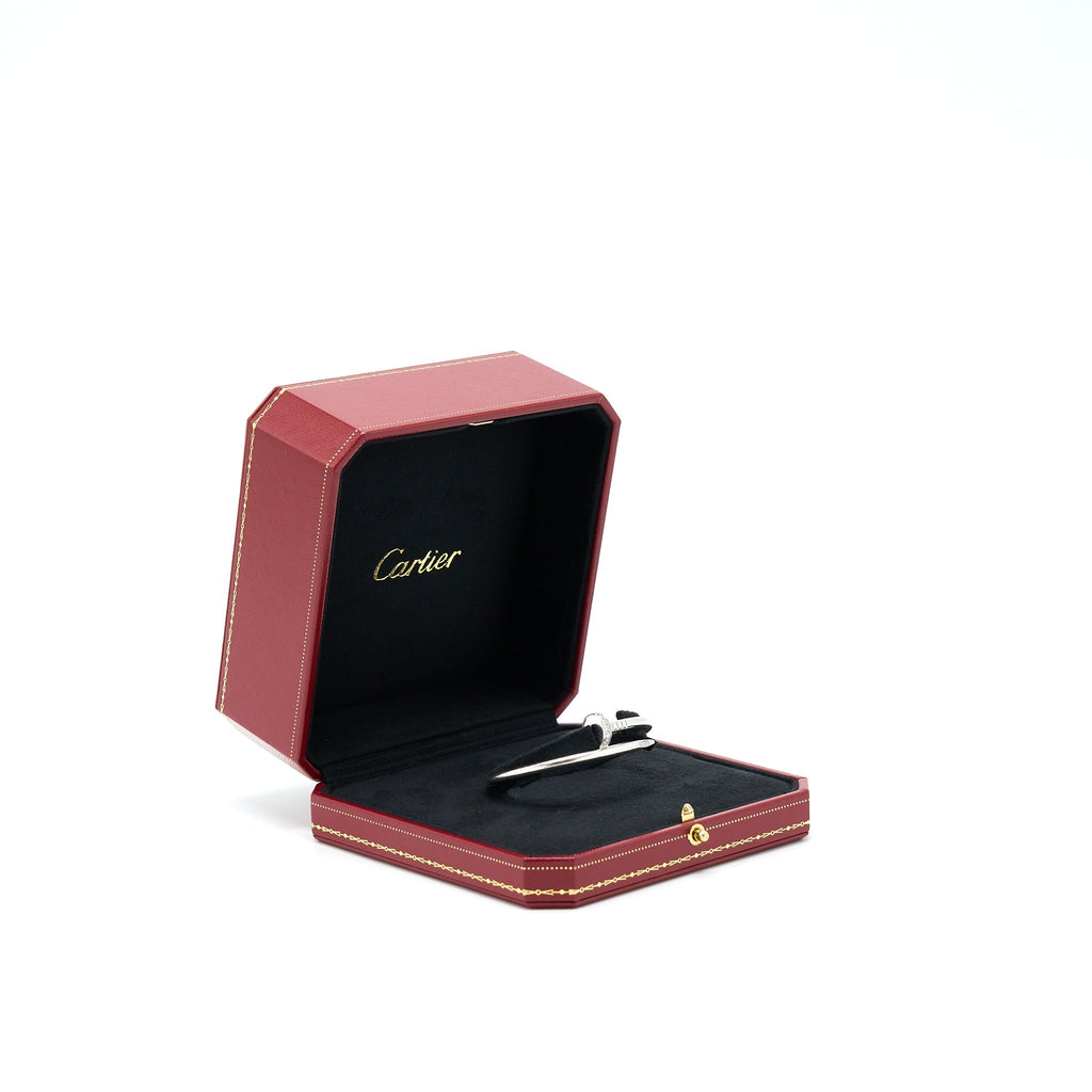 CARTIER JUSTE UN CLOU BRACELET WHITE GOLD WITH DIAMONDS(OLD VERSION)