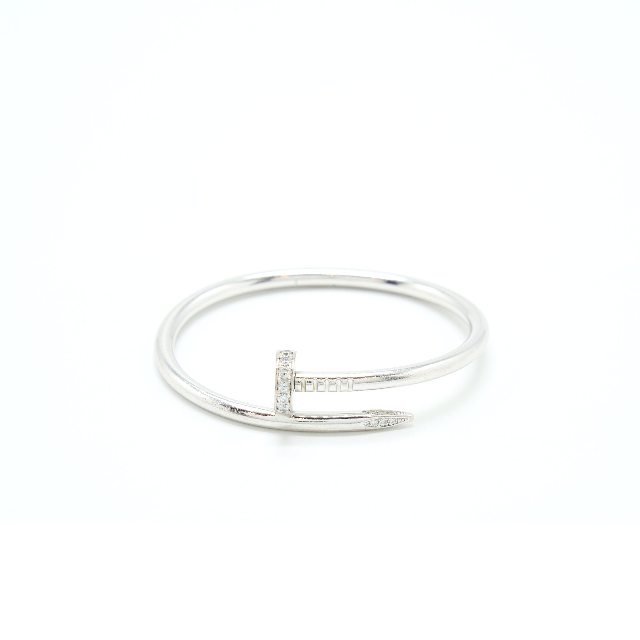 CARTIER JUSTE UN CLOU BRACELET WHITE GOLD WITH DIAMONDS(OLD VERSION)