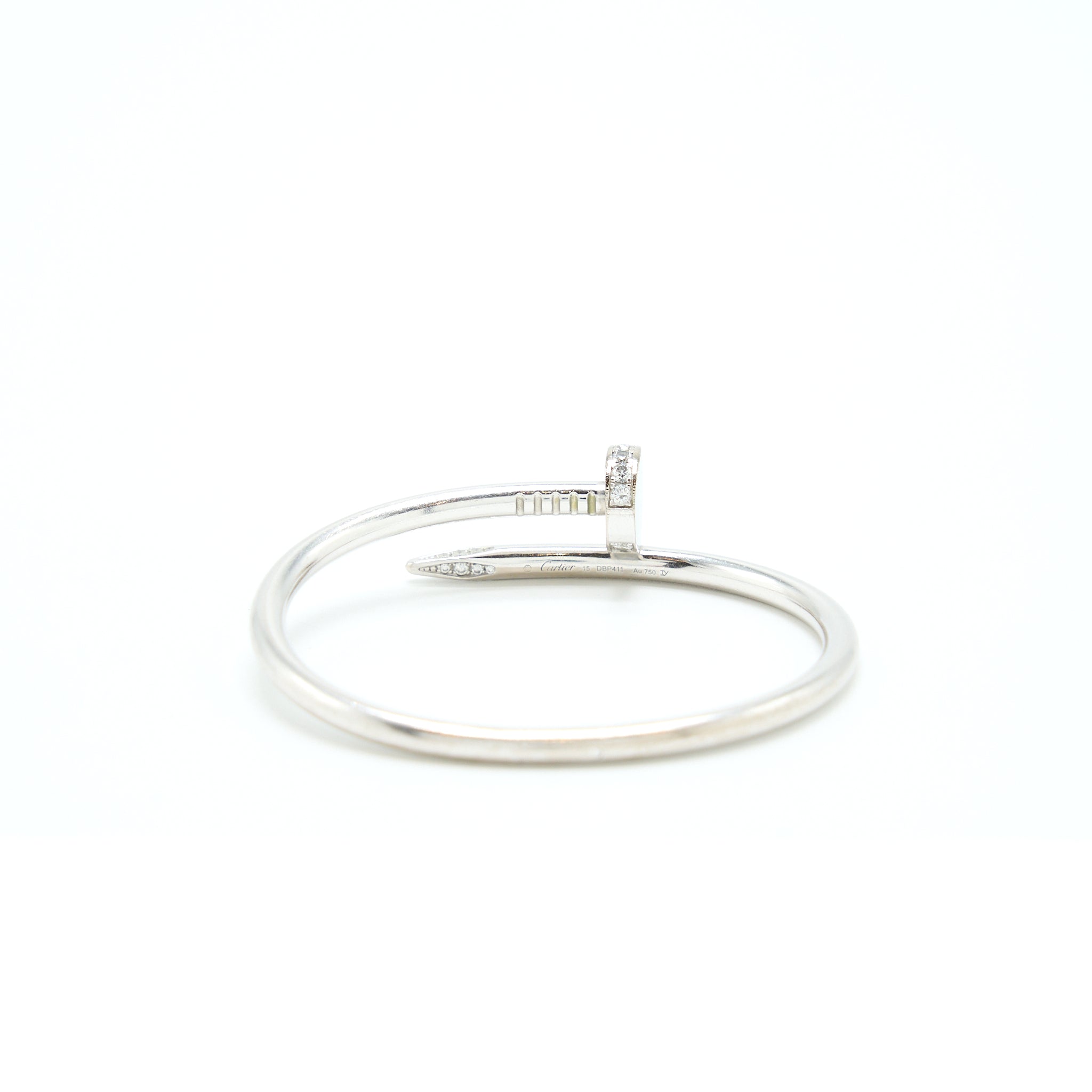CARTIER JUSTE UN CLOU BRACELET WHITE GOLD WITH DIAMONDS(OLD VERSION)