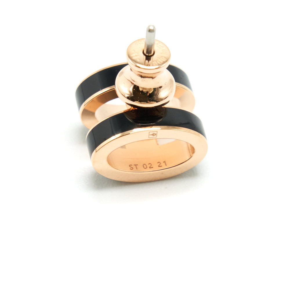 HERMES POP H EARRING BLACK RGHW