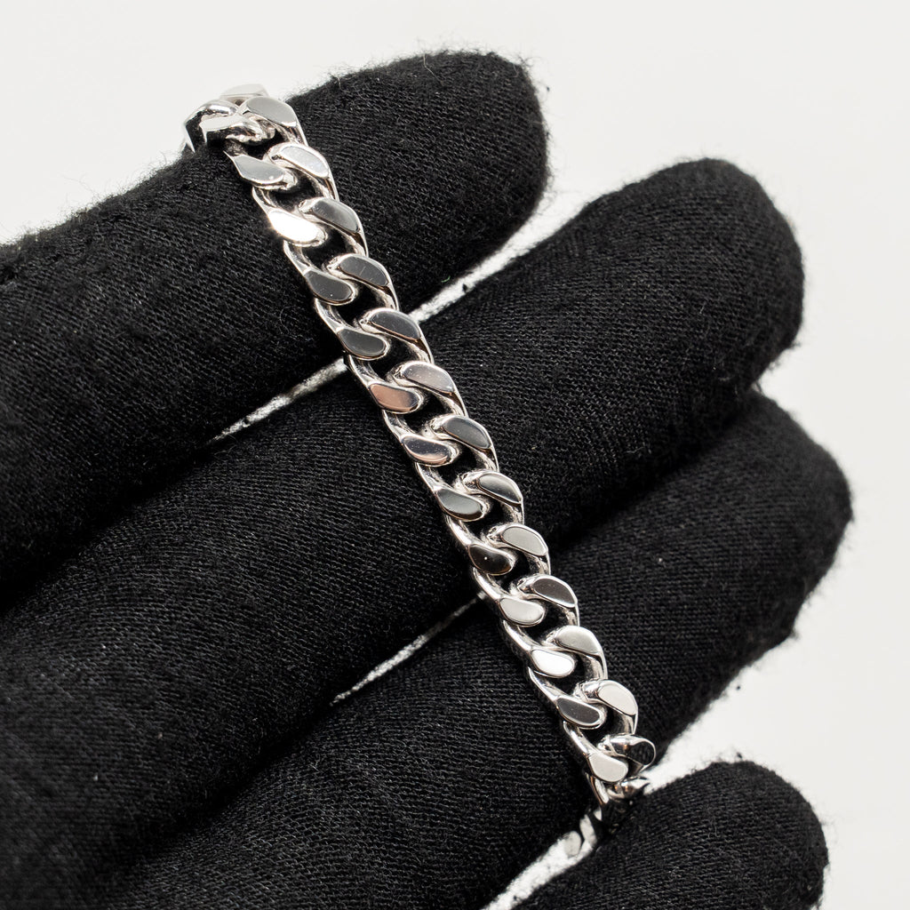 HERMES KELLY GOURMETTE BRACELET WHITE GOLD DIAMONDS