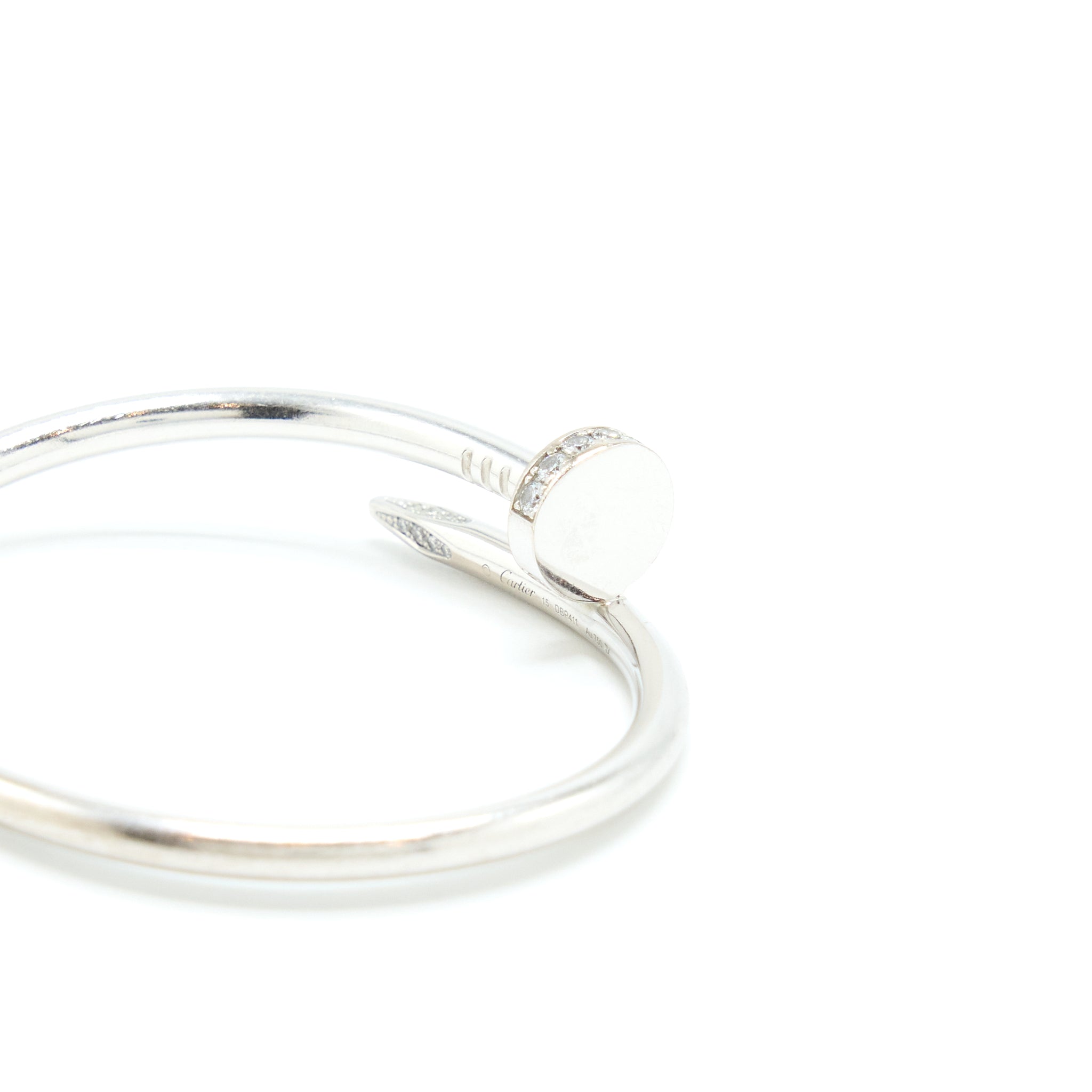 CARTIER JUSTE UN CLOU BRACELET WHITE GOLD WITH DIAMONDS(OLD VERSION)