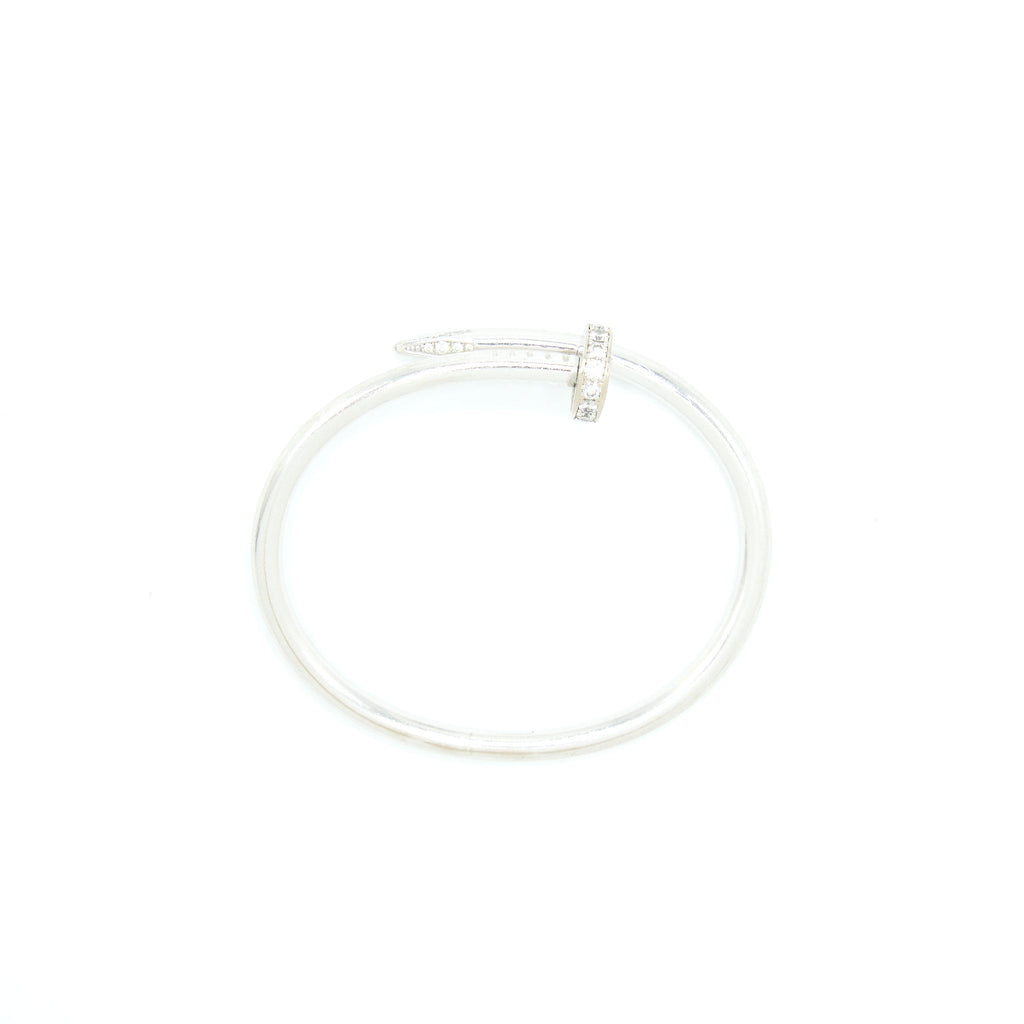 CARTIER JUSTE UN CLOU BRACELET WHITE GOLD WITH DIAMONDS(OLD VERSION)