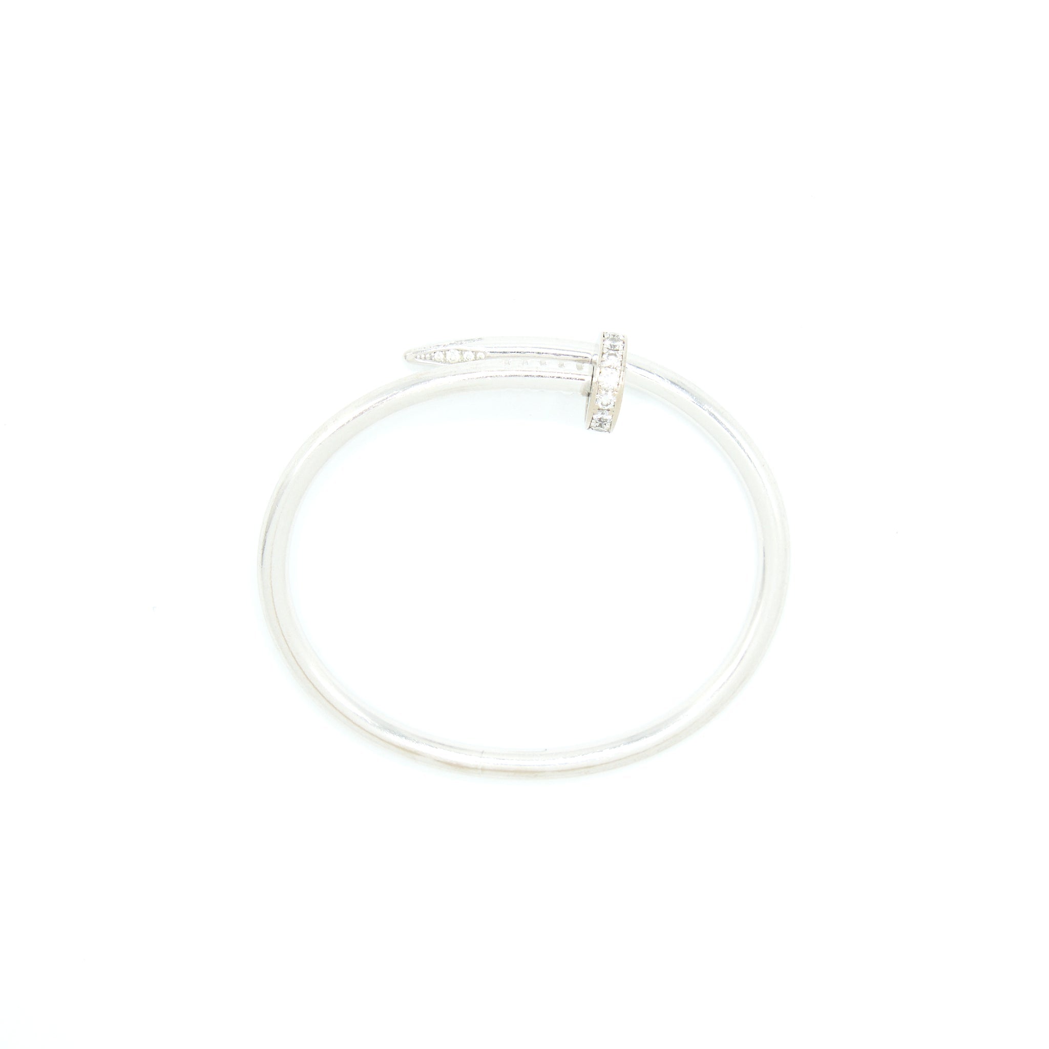 CARTIER JUSTE UN CLOU BRACELET WHITE GOLD WITH DIAMONDS(OLD VERSION)
