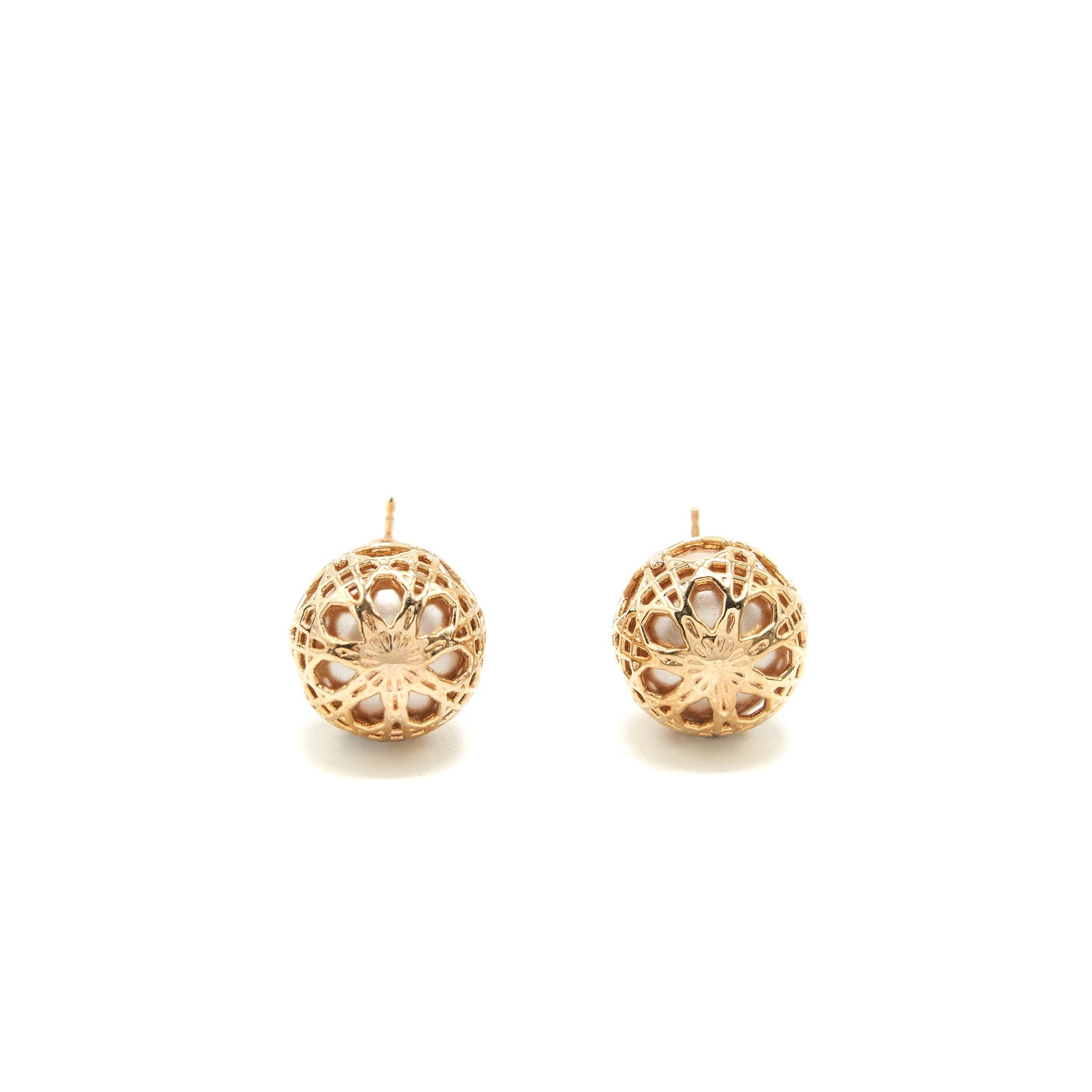 DIOR TRIBALES EARRING PINK GOLD TONE