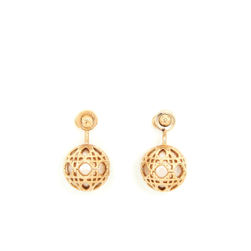DIOR TRIBALES EARRING PINK GOLD TONE