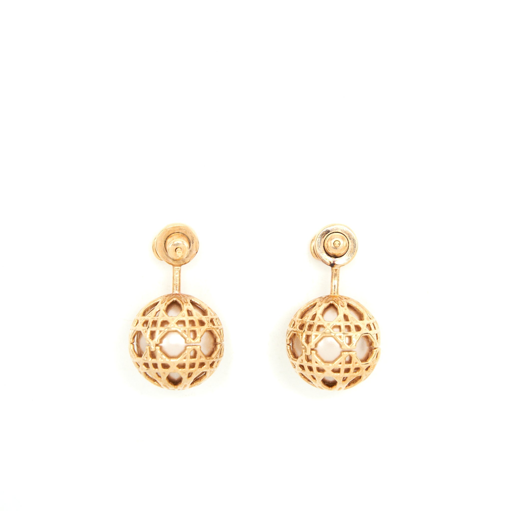 DIOR TRIBALES EARRING PINK GOLD TONE