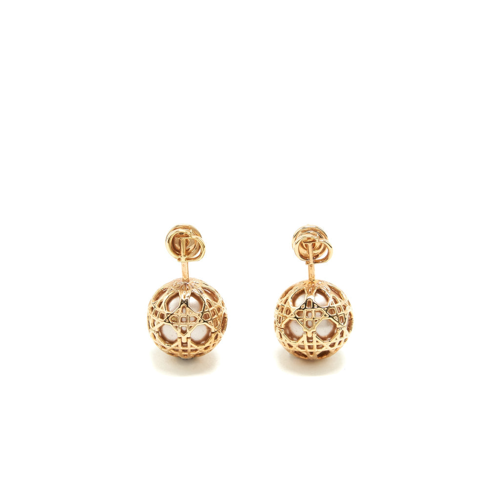 DIOR TRIBALES EARRING PINK GOLD TONE