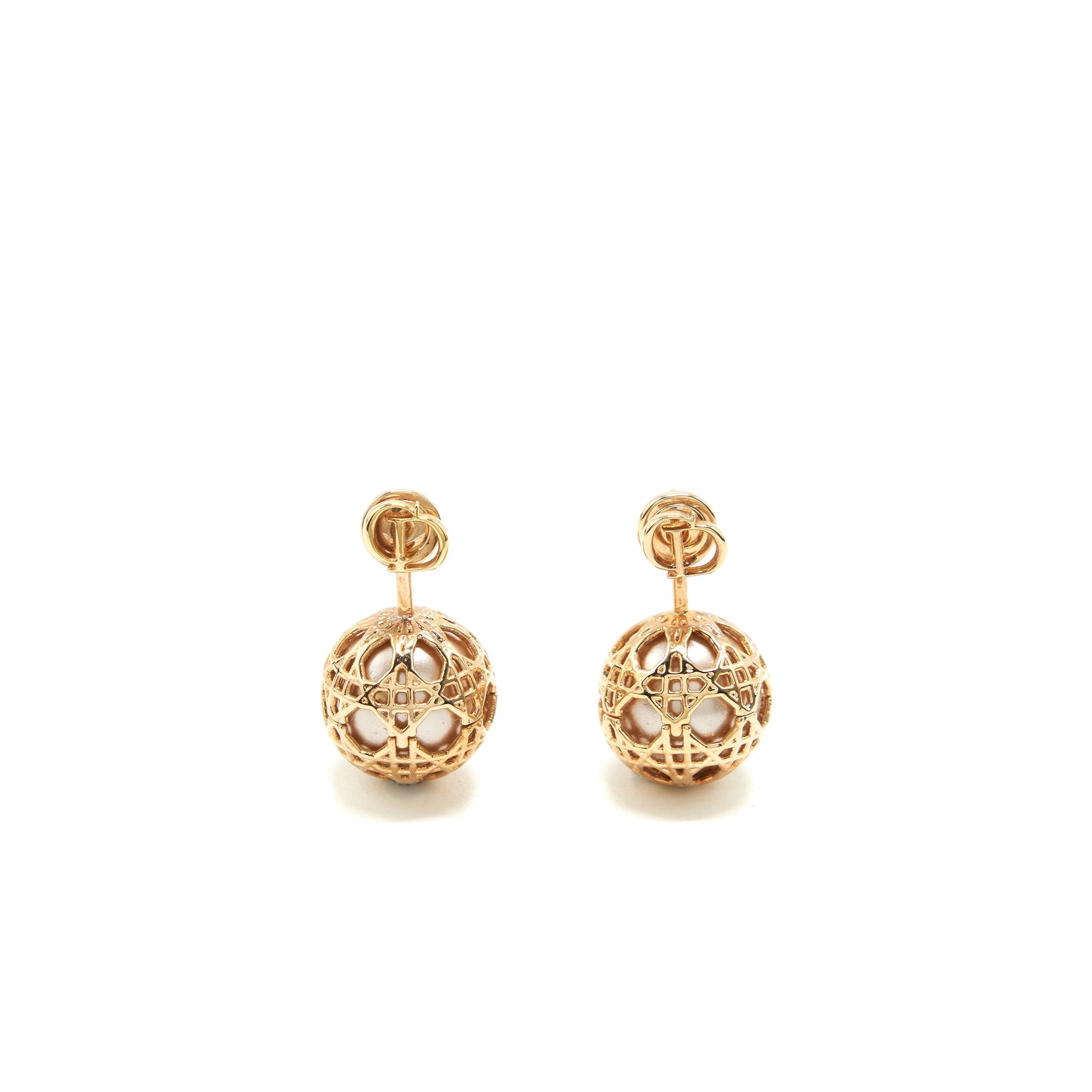 DIOR TRIBALES EARRING PINK GOLD TONE