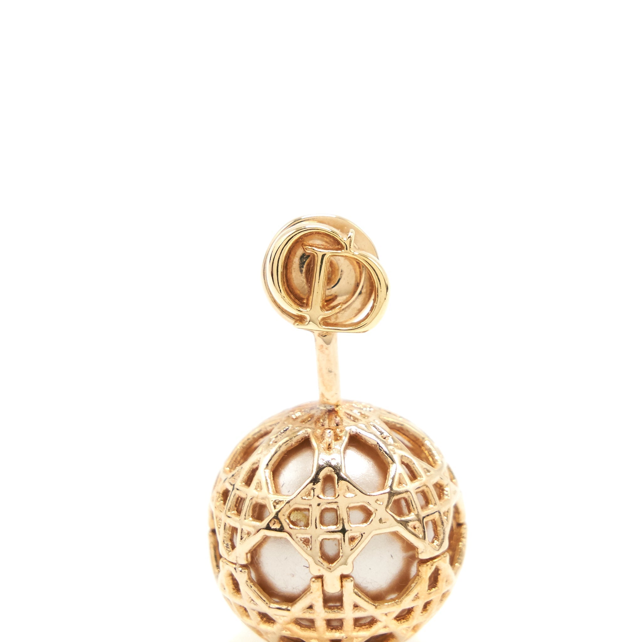 DIOR TRIBALES EARRING PINK GOLD TONE