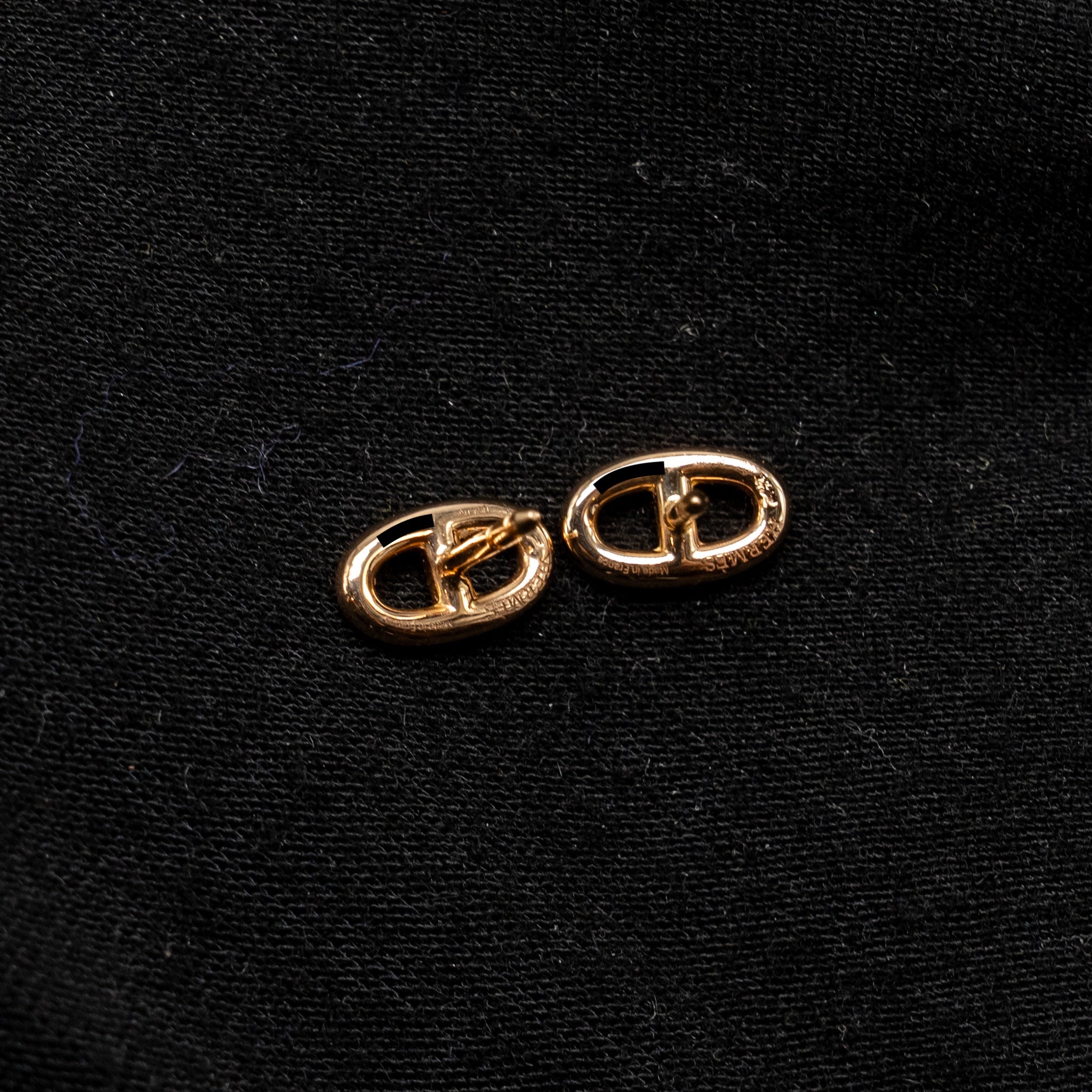 HERMES FARANDOLE EARRINGS ROSE GOLD