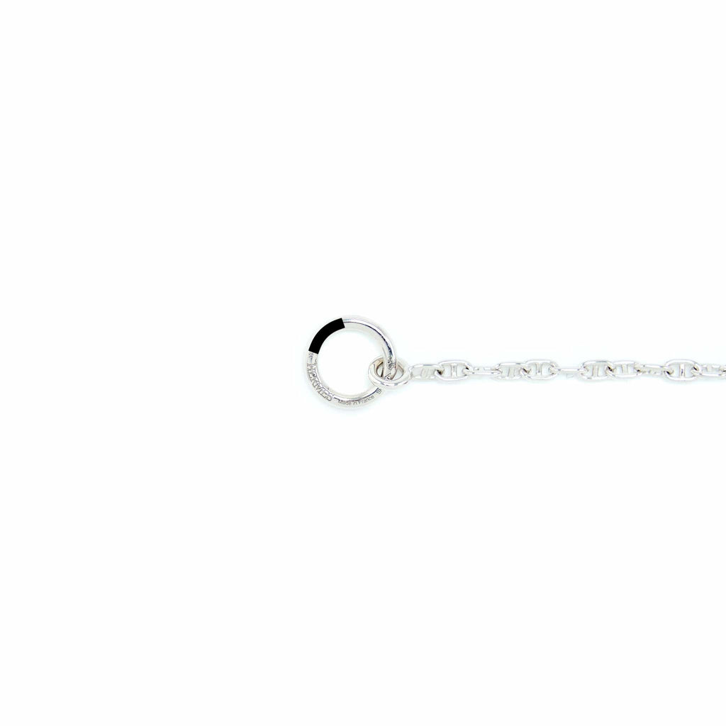 HERMES NEW FARANDOLE BRACELET WHITE GOLD WITH DIAMONDS AND TOGGLE CLOSURE
