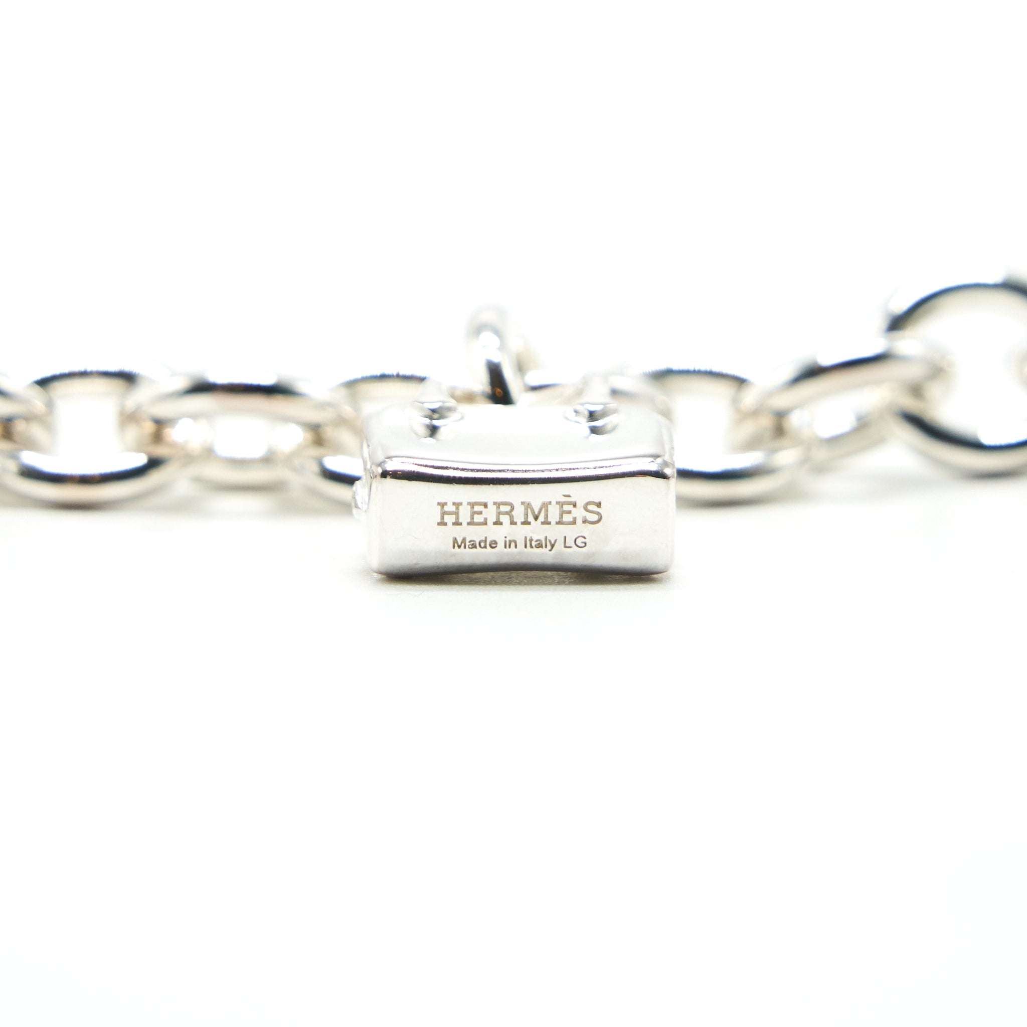HERMES 5 BAGS AMULETTE BRACELET IN STERLING SILVER