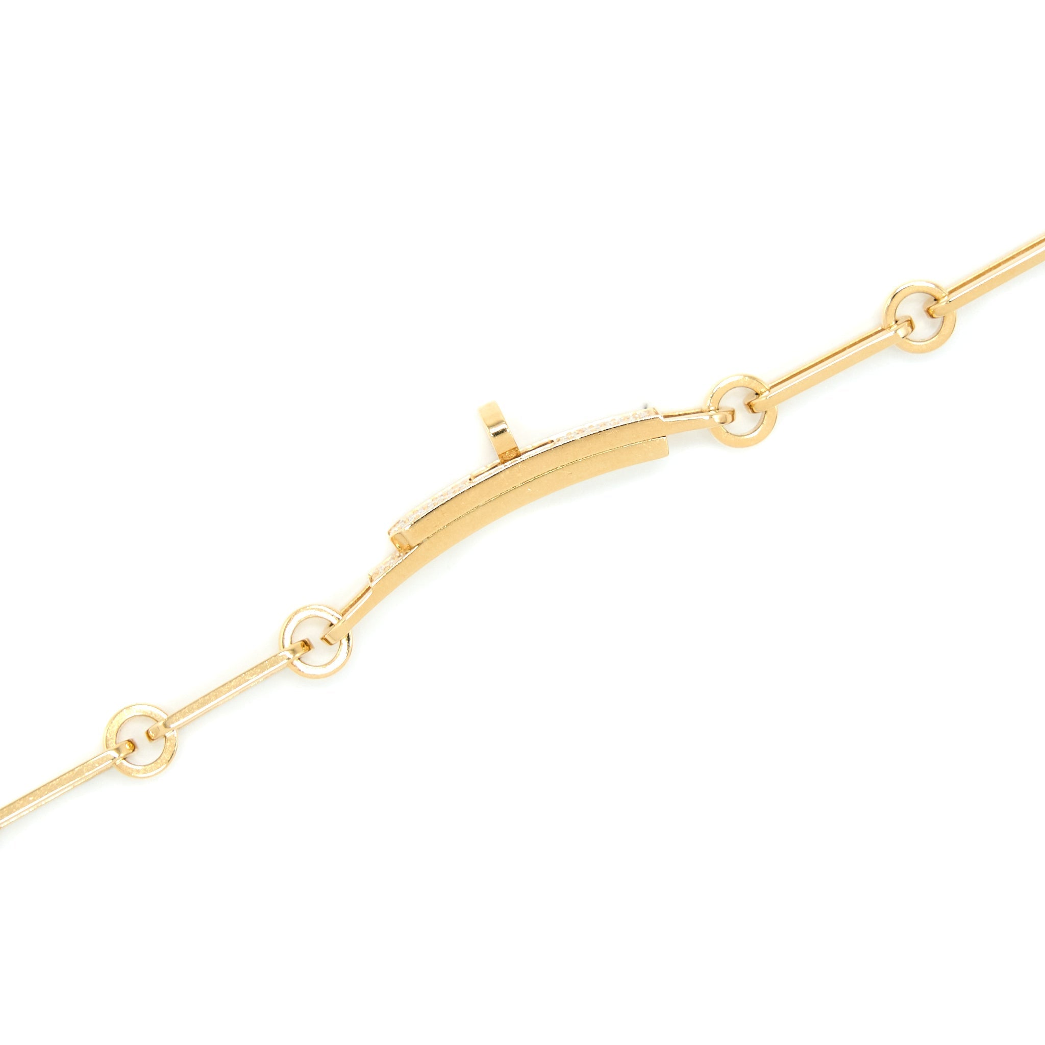 HERMES KELLY CHAINE CHOKER/DOUBLE BRACELET YELLOW GOLD SMALL MODEL