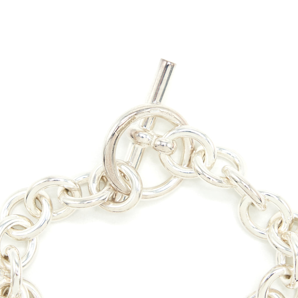 HERMES 5 BAGS AMULETTE BRACELET IN STERLING SILVER