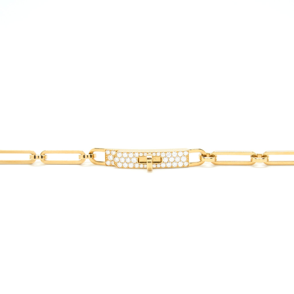 HERMES KELLY CHAINE CHOKER/DOUBLE BRACELET YELLOW GOLD SMALL MODEL