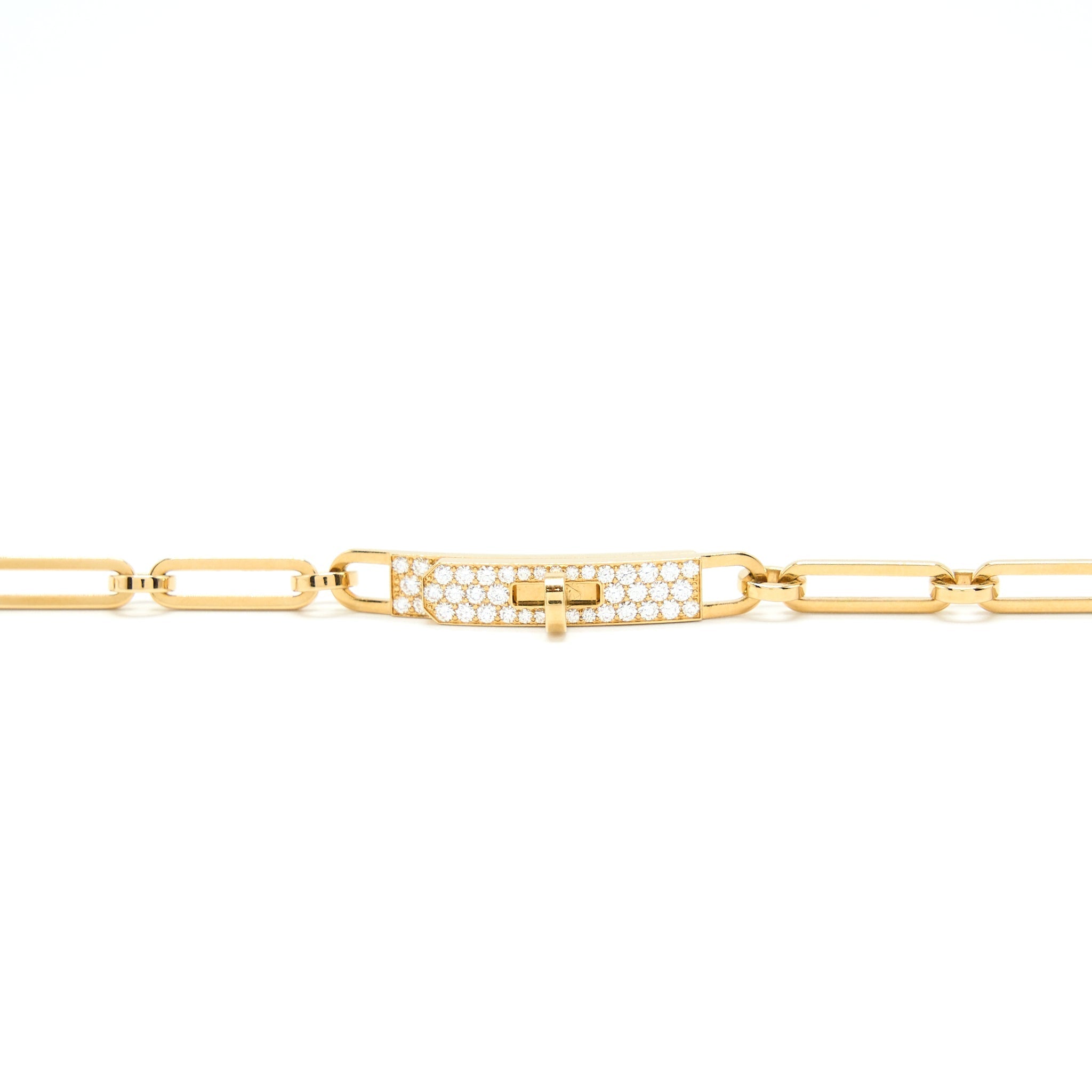 HERMES KELLY CHAINE CHOKER/DOUBLE BRACELET YELLOW GOLD SMALL MODEL