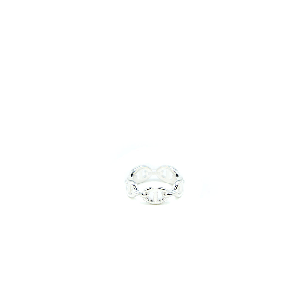 HERMES CHAINE D'ANCRE ENCHAINEE RING SILVER TONE