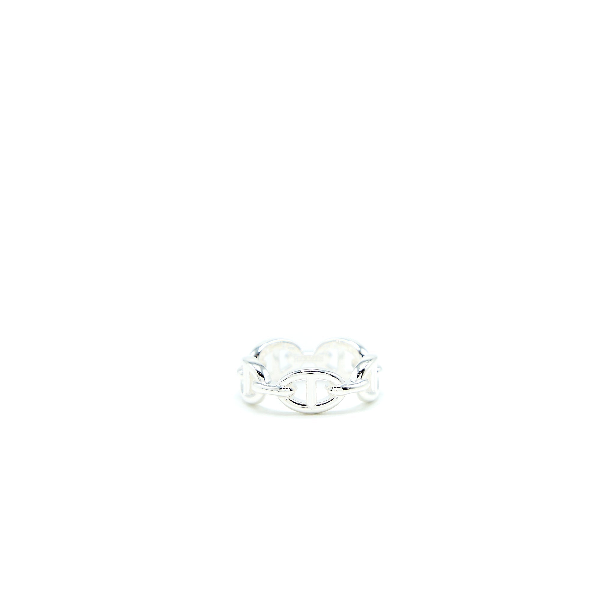 HERMES CHAINE D'ANCRE ENCHAINEE RING SILVER TONE