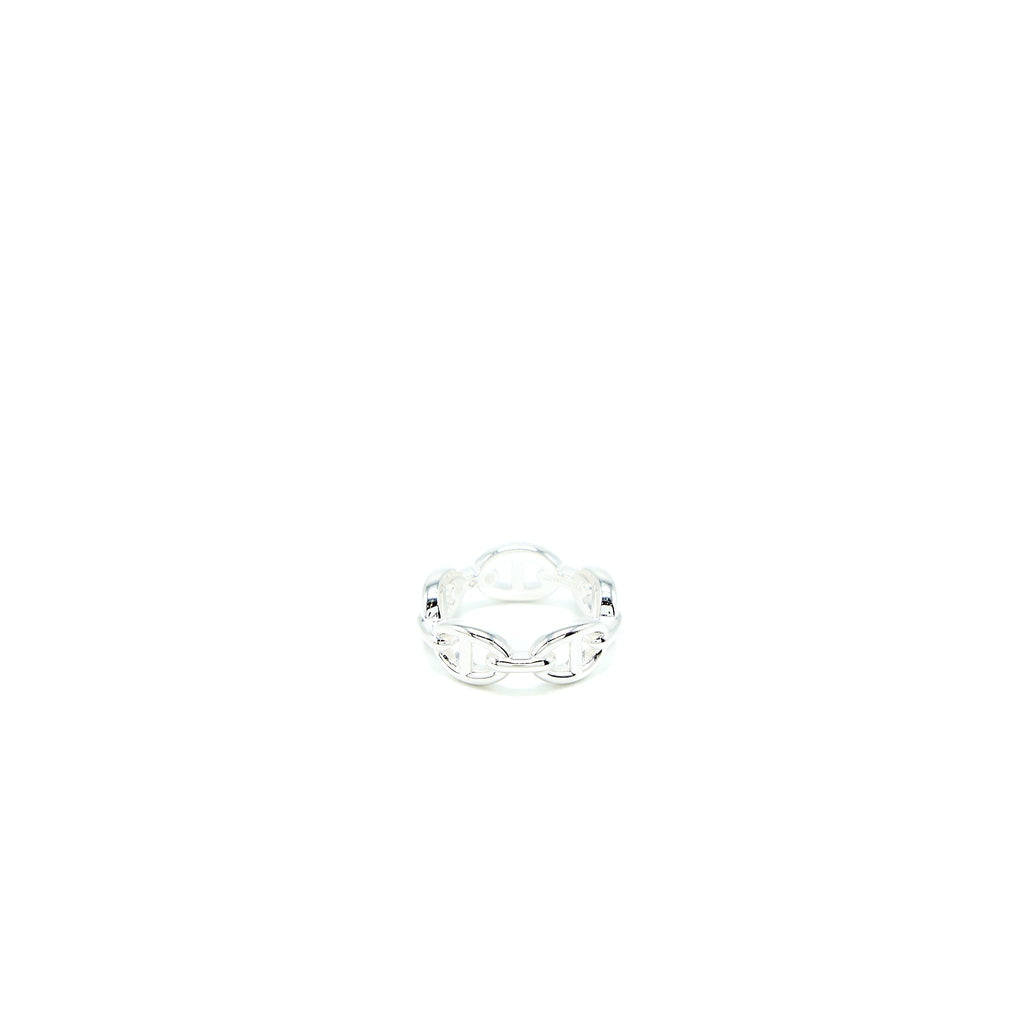HERMES CHAINE D'ANCRE ENCHAINEE RING SILVER TONE