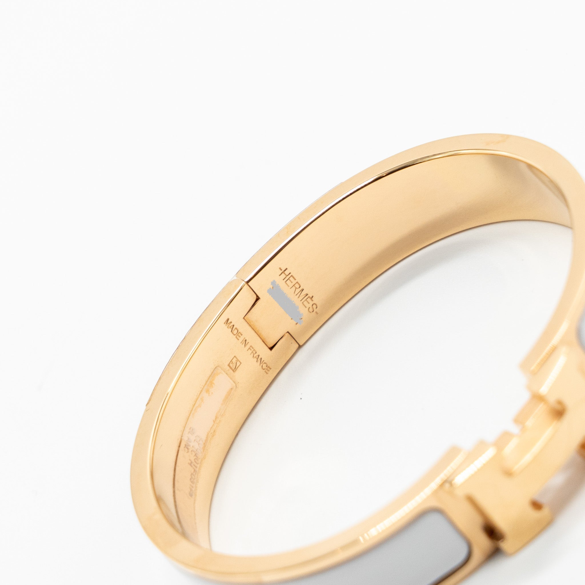 HERMES CLIC H BRACELET WHITE RGHW