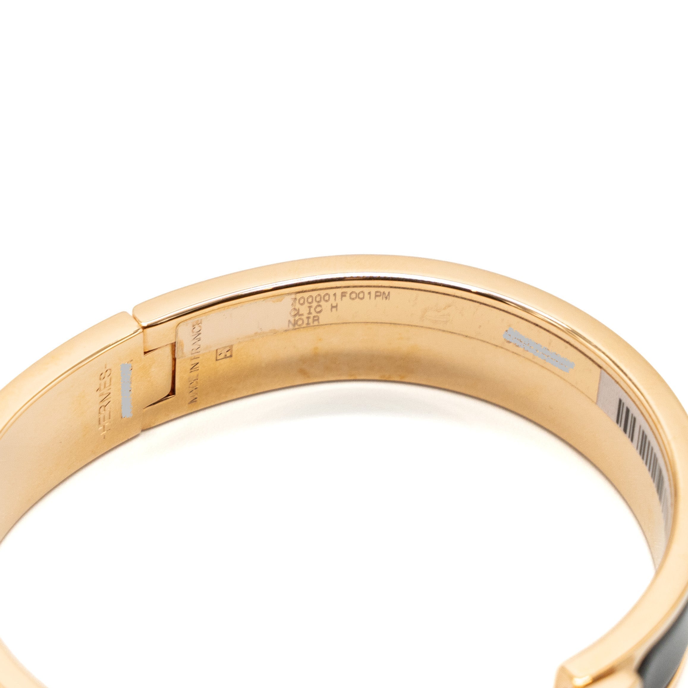 HERMES CLIC H BRACELET BLACK RGHW