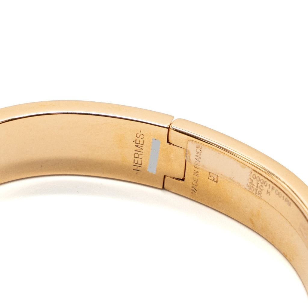 HERMES CLIC H BRACELET BLACK RGHW