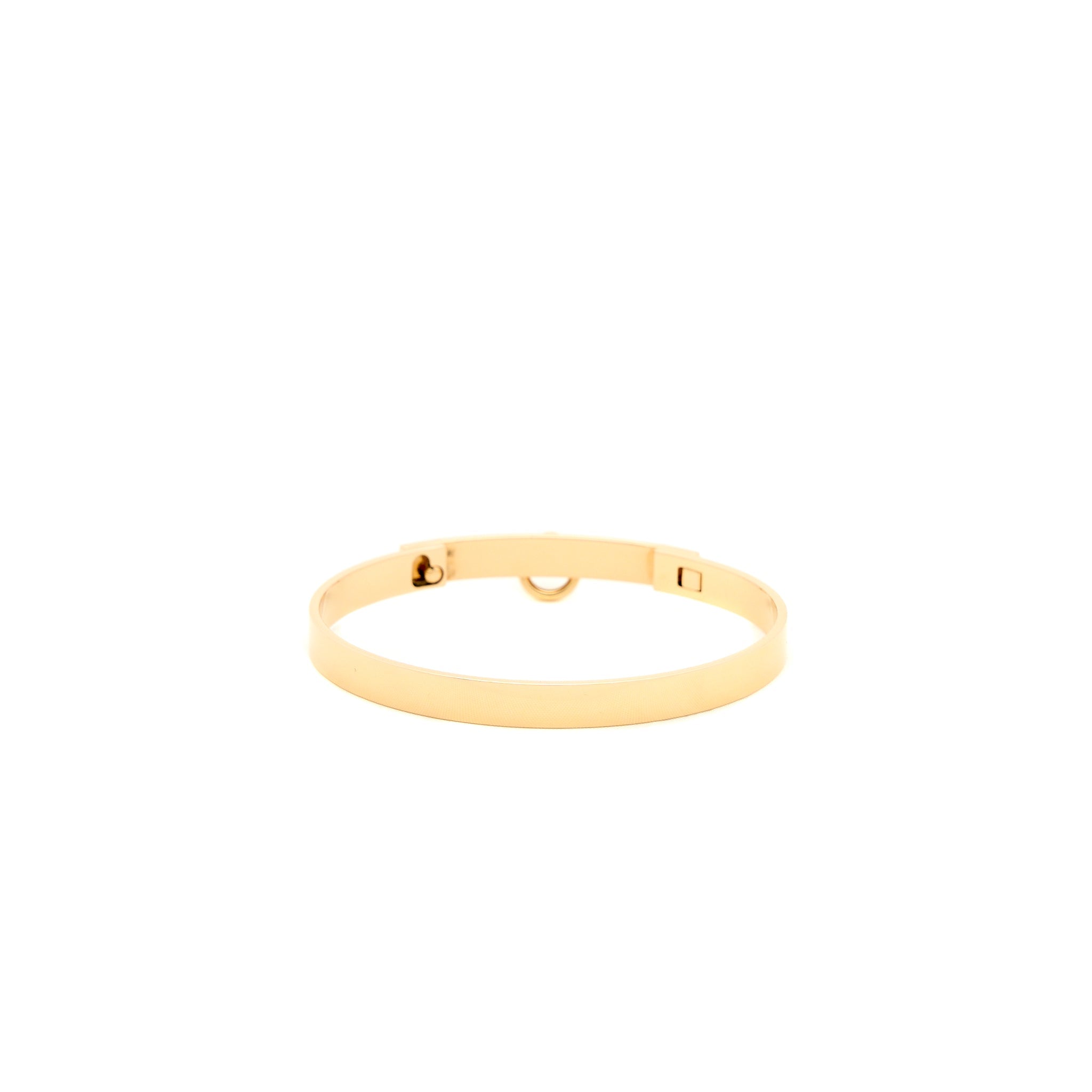 HERMES COLLIER DE CHIEN BRACELET ROSE GOLD WITH DIAMONDS