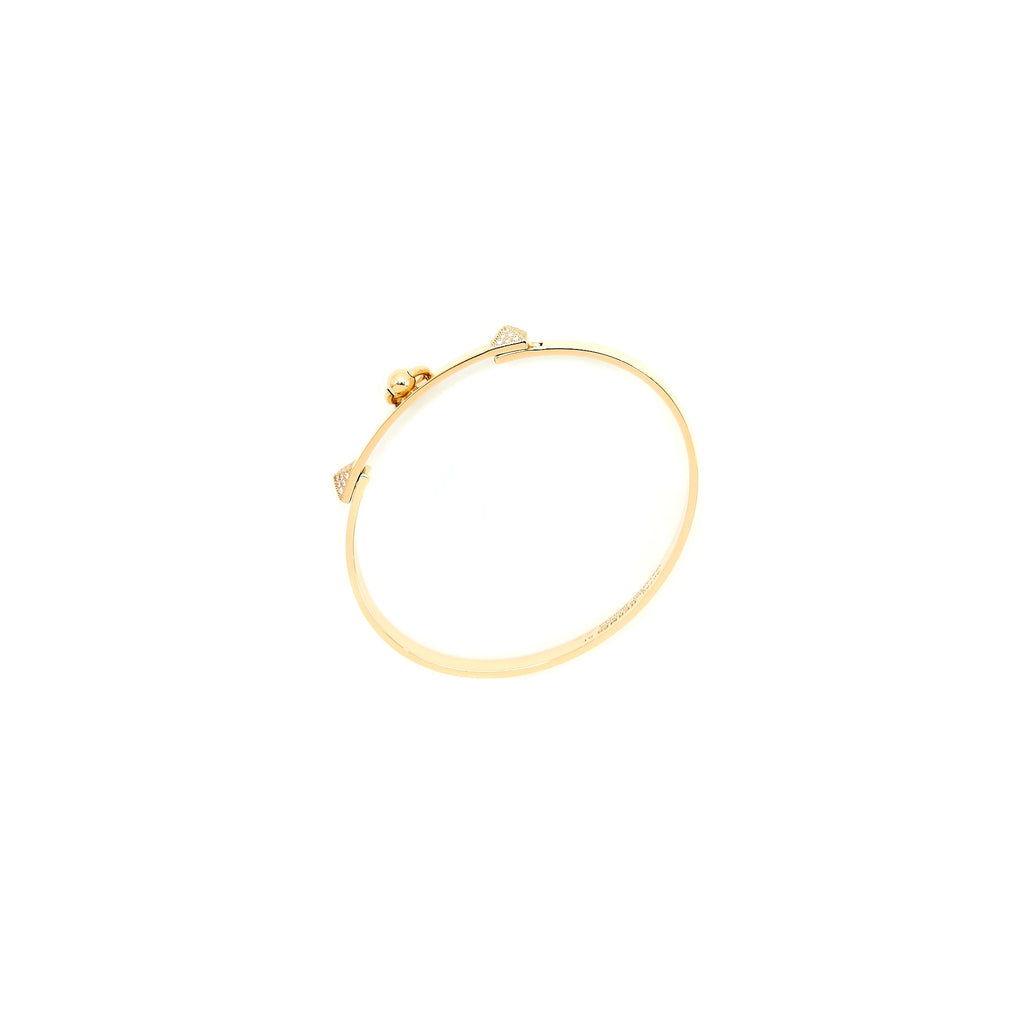 HERMES COLLIER DE CHIEN BRACELET ROSE GOLD WITH DIAMONDS