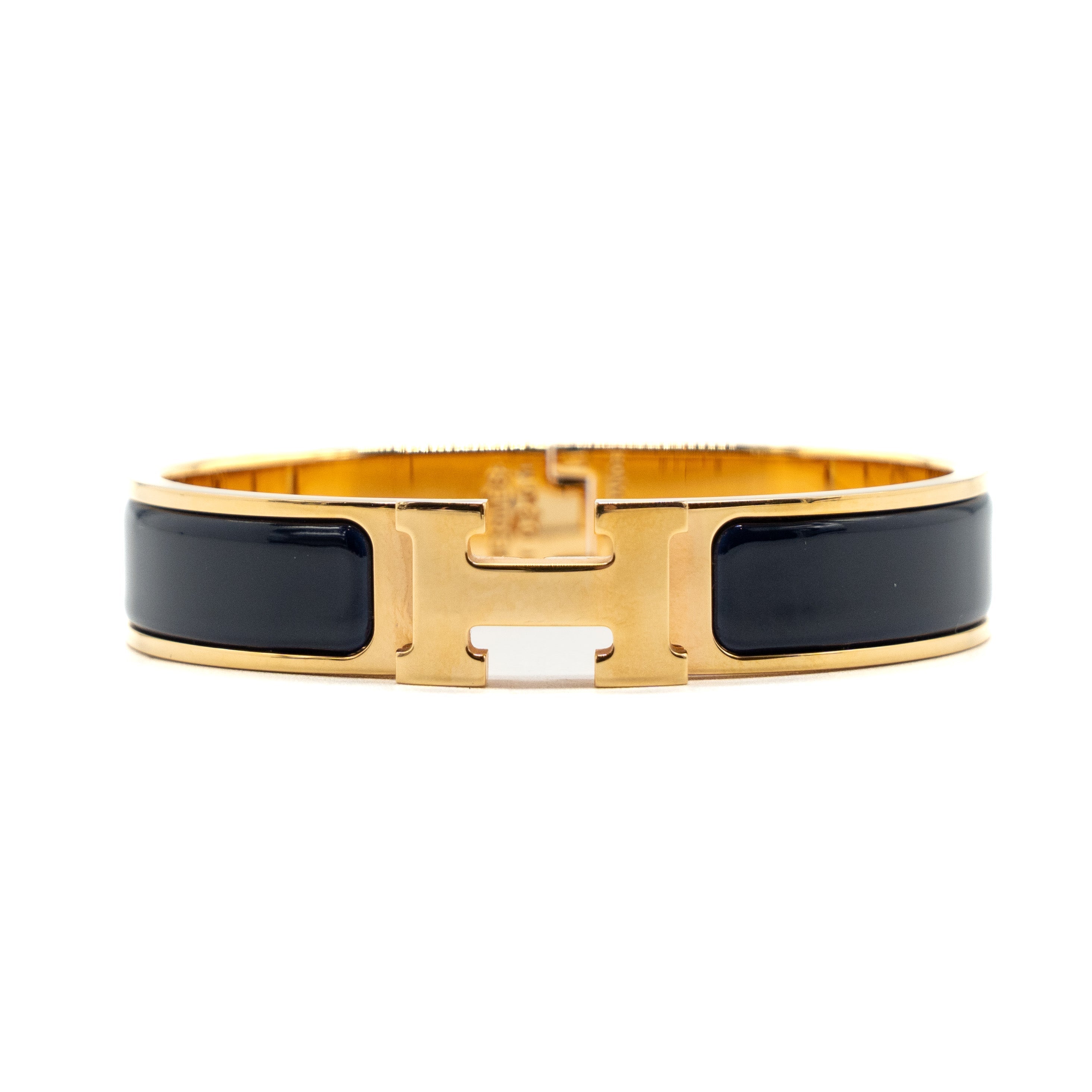 HERMES CLIC H BRACELET DARK BLUE RGHW