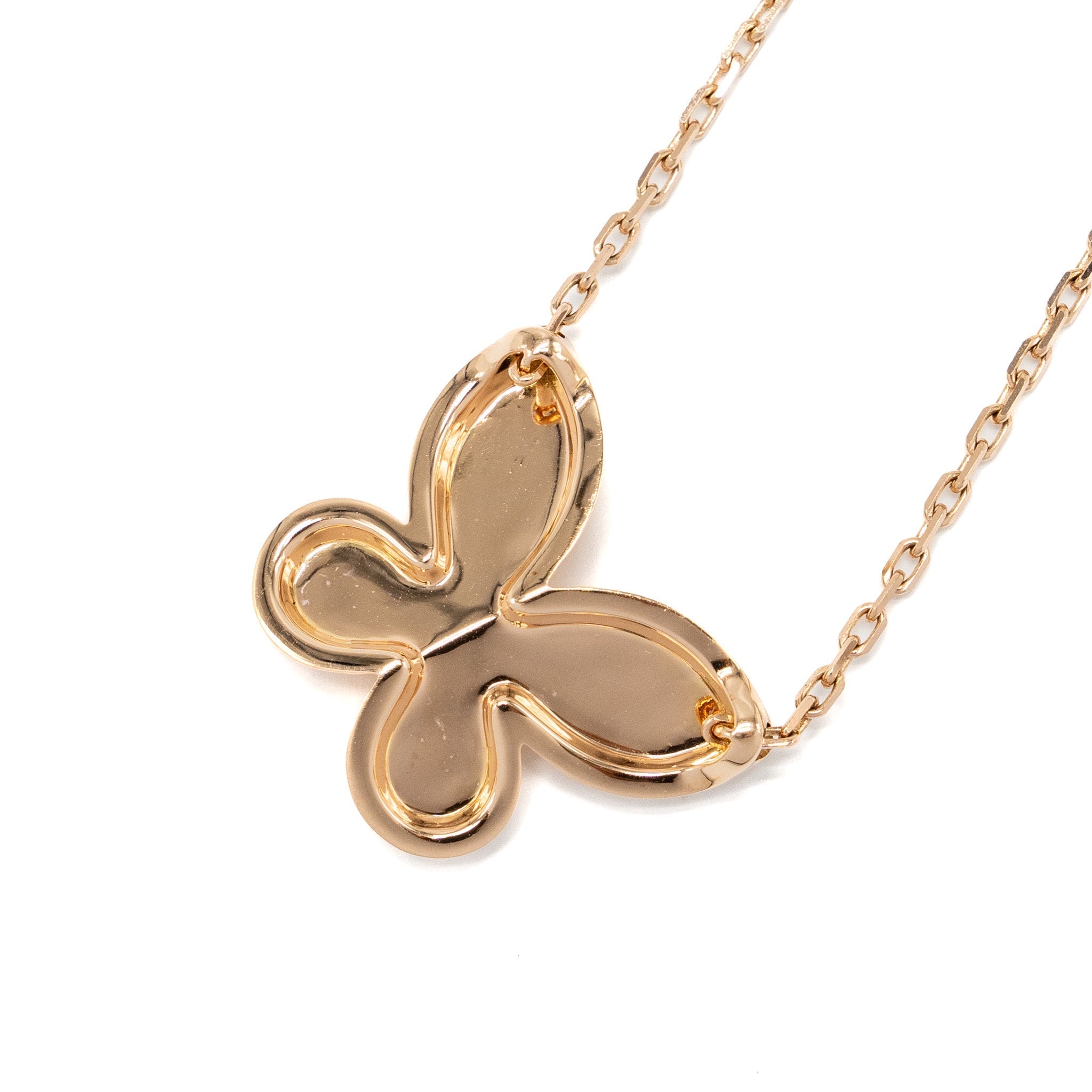 GRAFF PAVE BUTTERFLY PENDANT ROSE GOLD, DIAMONDS
