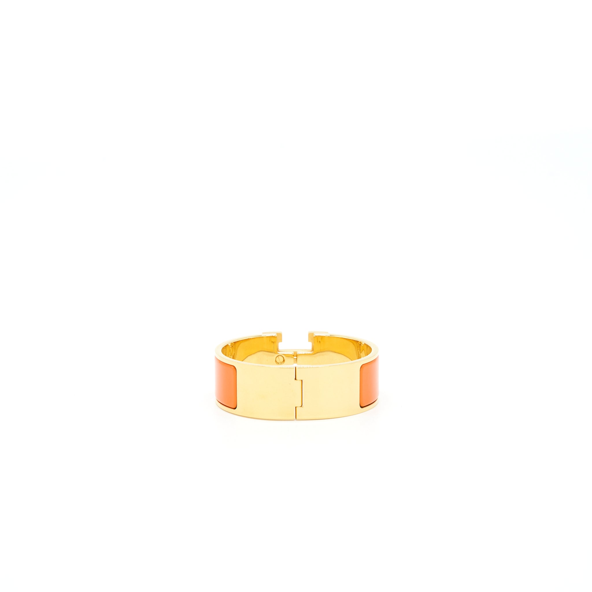 HERMES CLIC H BRACELET ORANGE GHW