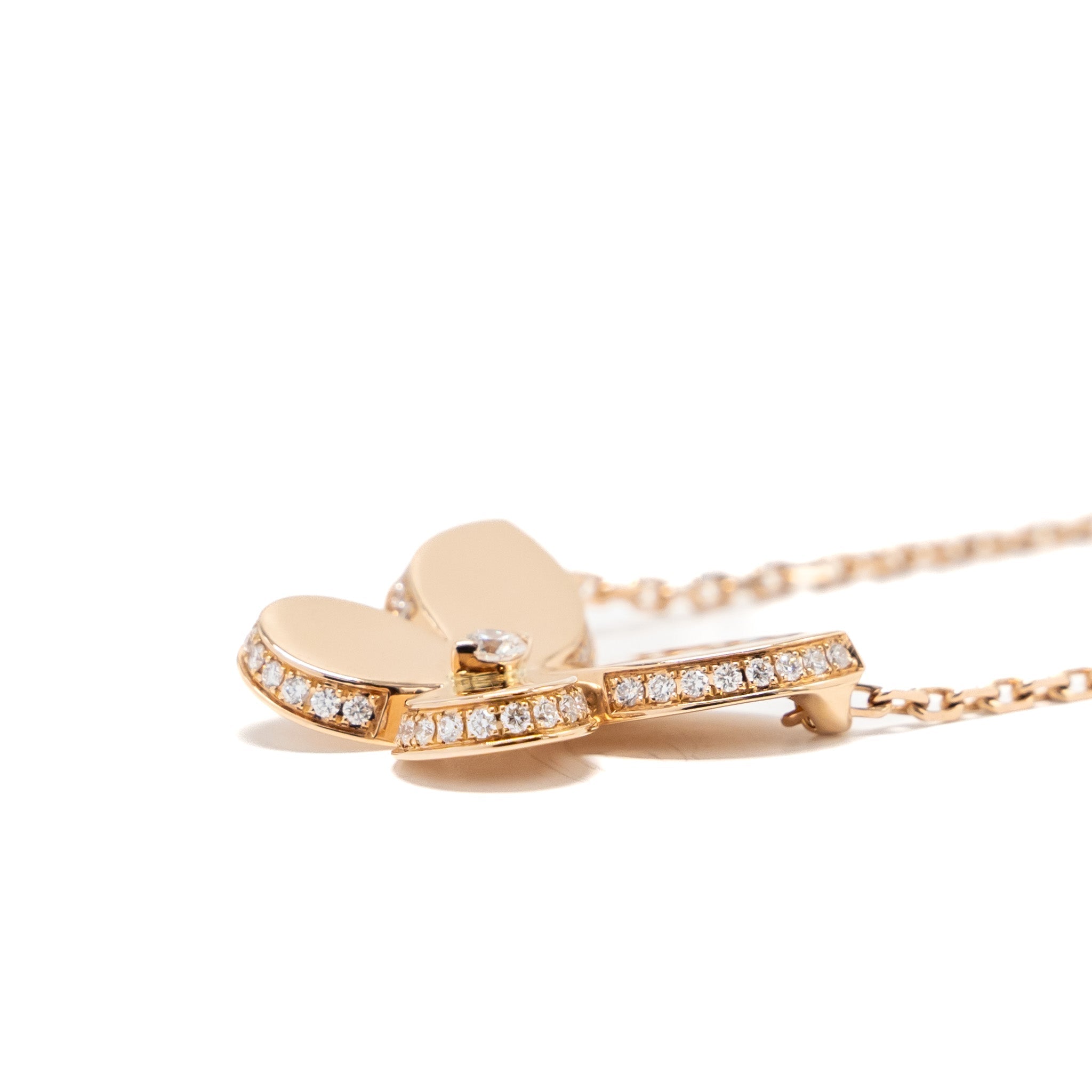 GRAFF PAVE BUTTERFLY PENDANT ROSE GOLD, DIAMONDS