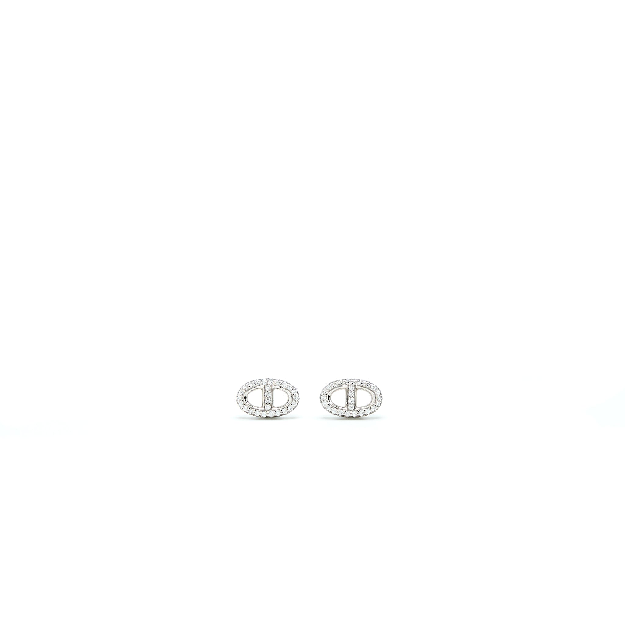 HERMES FARANDOLE WHITE GOLD EARRINGS WITH DIAMONDS