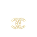 CHANEL 21P GLASS PEARLS/CRYSTAL BROOCH