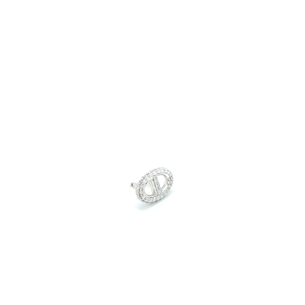HERMES FARANDOLE WHITE GOLD EARRINGS WITH DIAMONDS