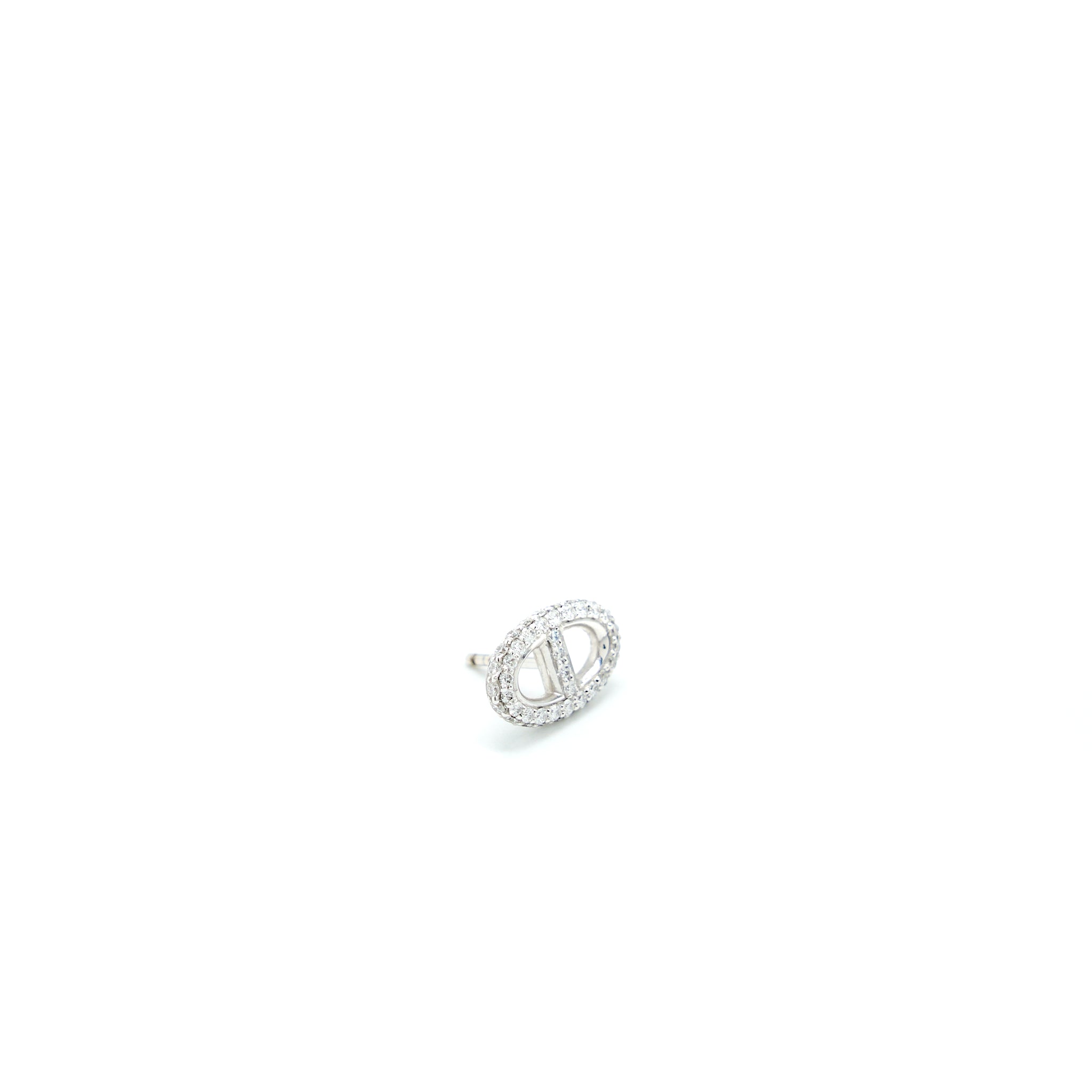 HERMES FARANDOLE WHITE GOLD EARRINGS WITH DIAMONDS