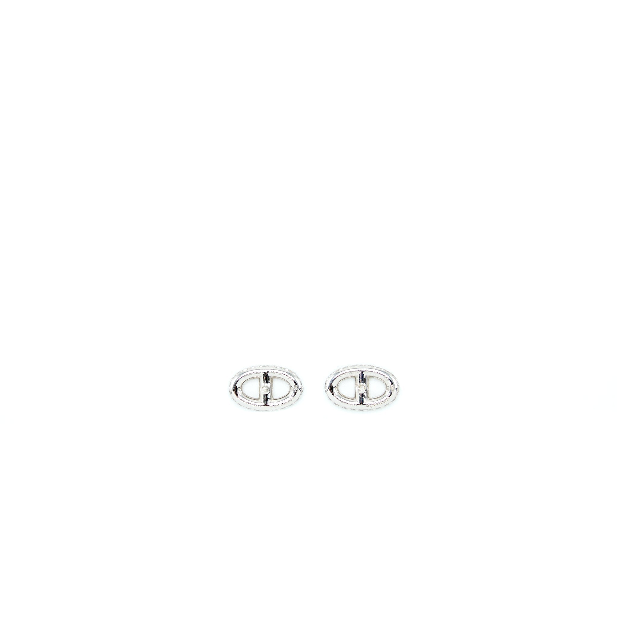 HERMES FARANDOLE WHITE GOLD EARRINGS WITH DIAMONDS