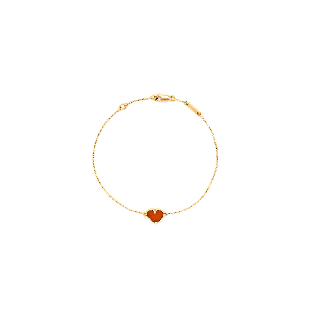 VAN CLEEF & ARPELS SWEET ALHAMBRA HEART BRACELET ROSE GOLD