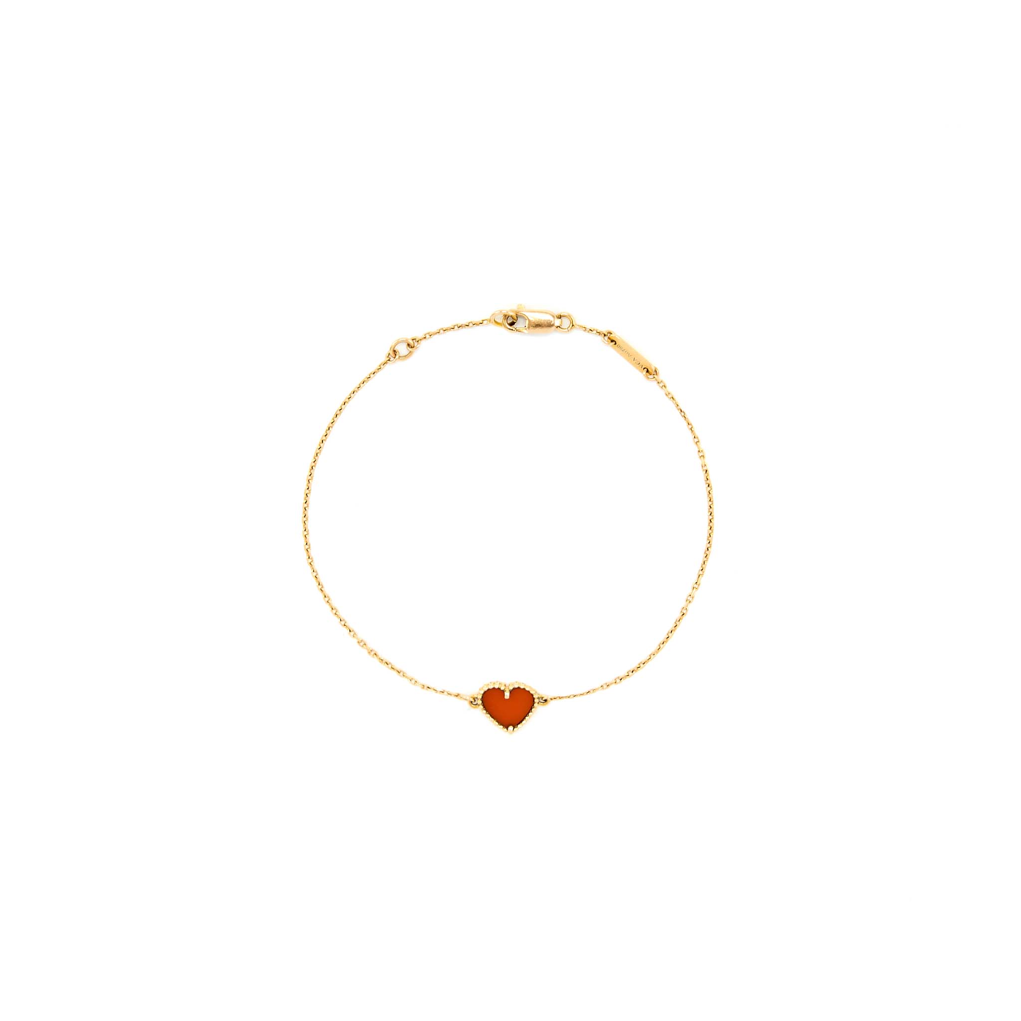 VAN CLEEF & ARPELS SWEET ALHAMBRA HEART BRACELET ROSE GOLD