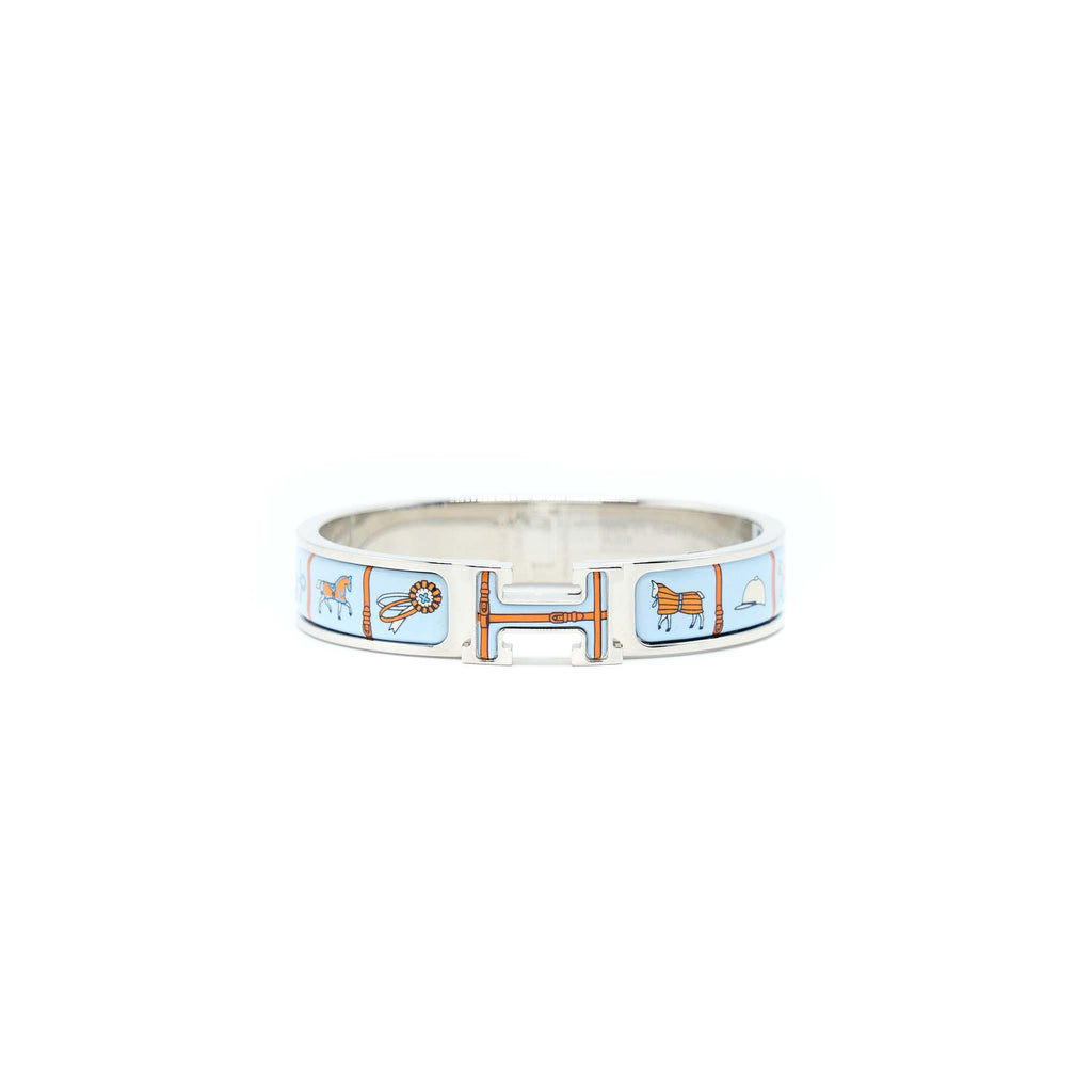 HERMES CLIC H BRACELET PM ORANGE BLUE SHW