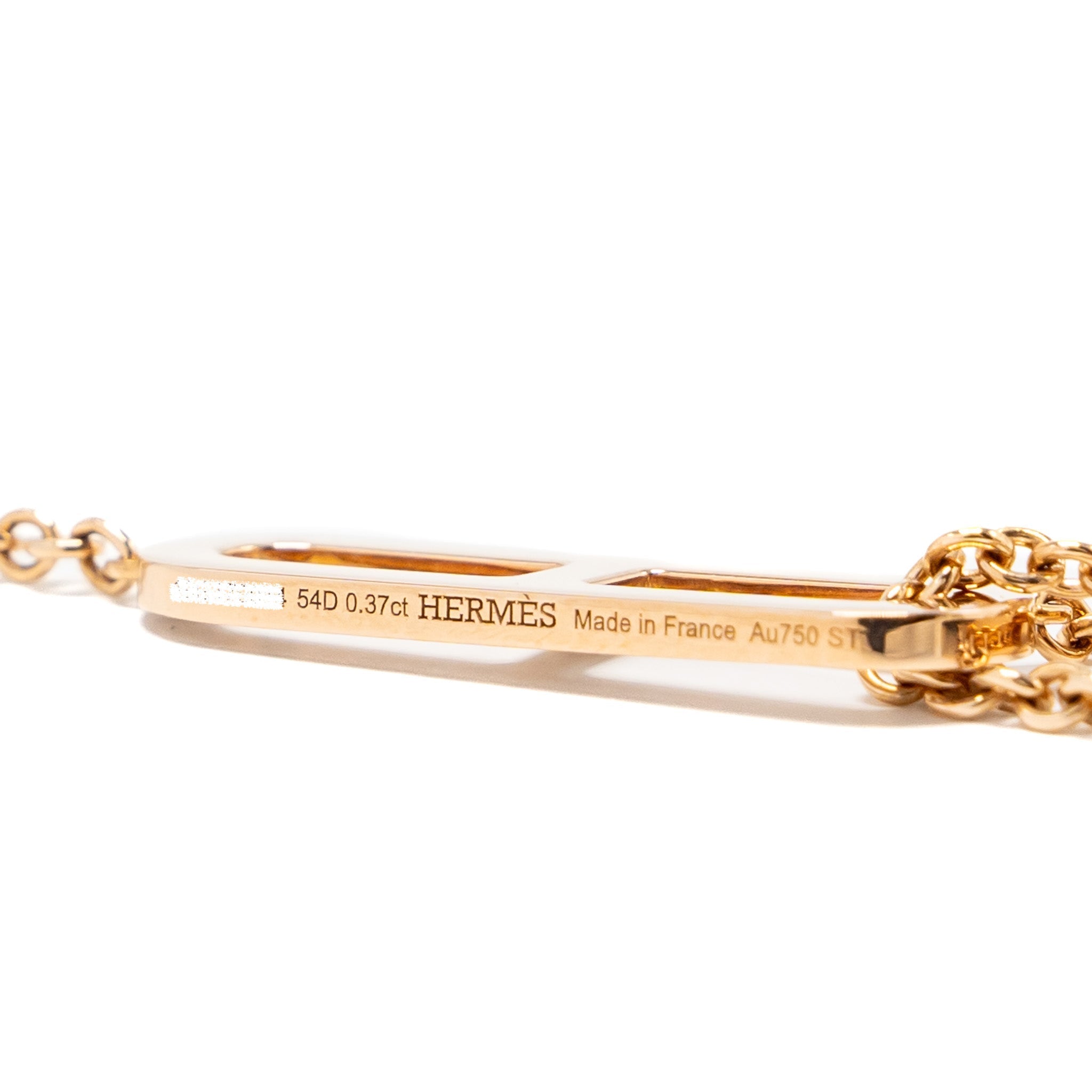 HERMES EVER CHAINE D’ANCRE LARIAT NECKLACE ROSE GOLD, DIAMONDS
