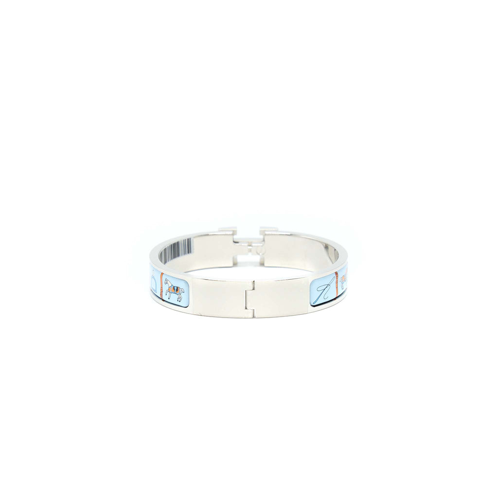 HERMES CLIC H BRACELET PM ORANGE BLUE SHW