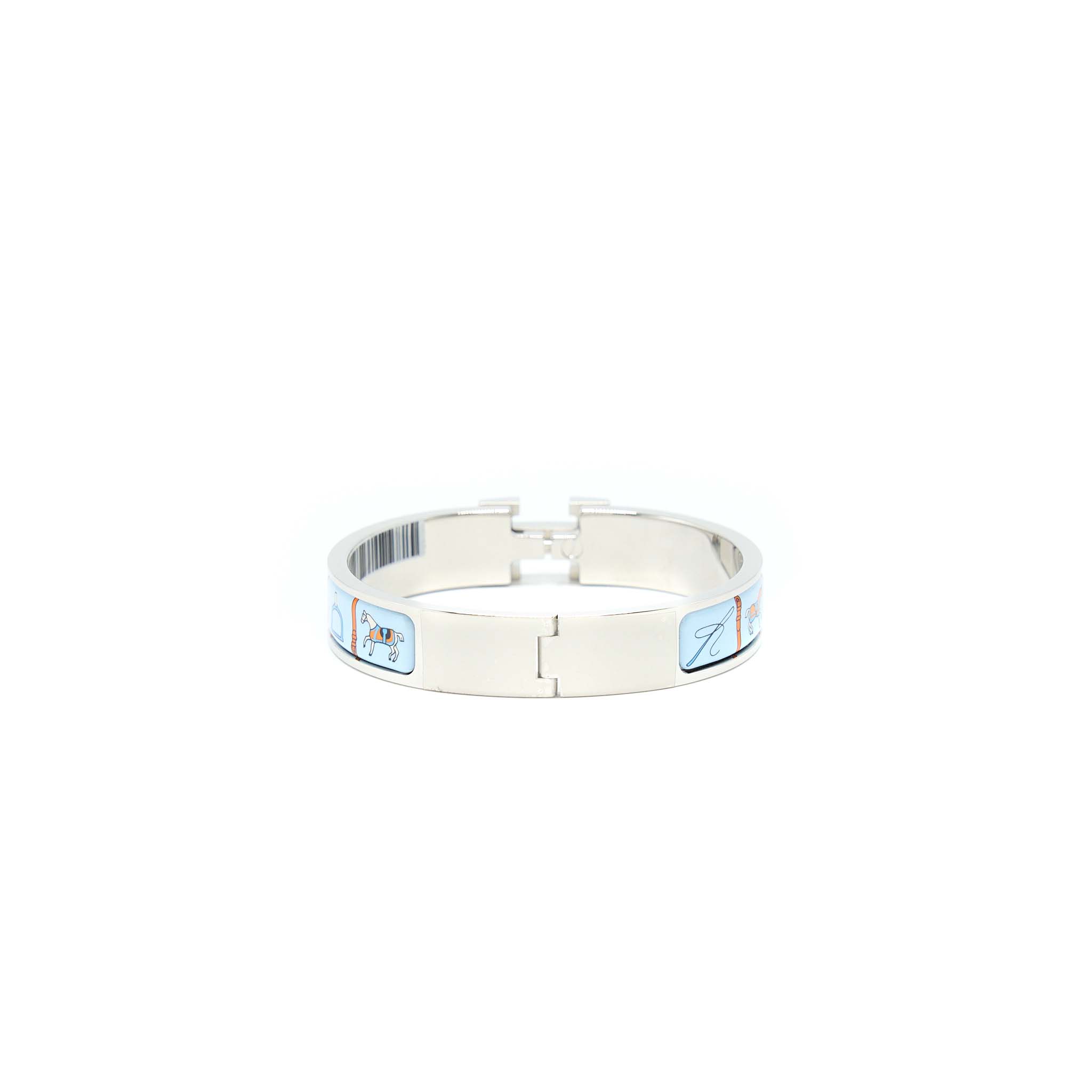 HERMES CLIC H BRACELET PM ORANGE BLUE SHW